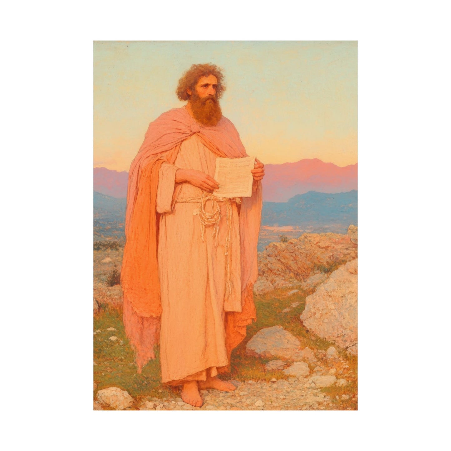 Obadiah - Keeper of the Lord's Warning and Mercy - Sanctified Souls Print - Multiple Sizes - Premium Matte Vertical Posters