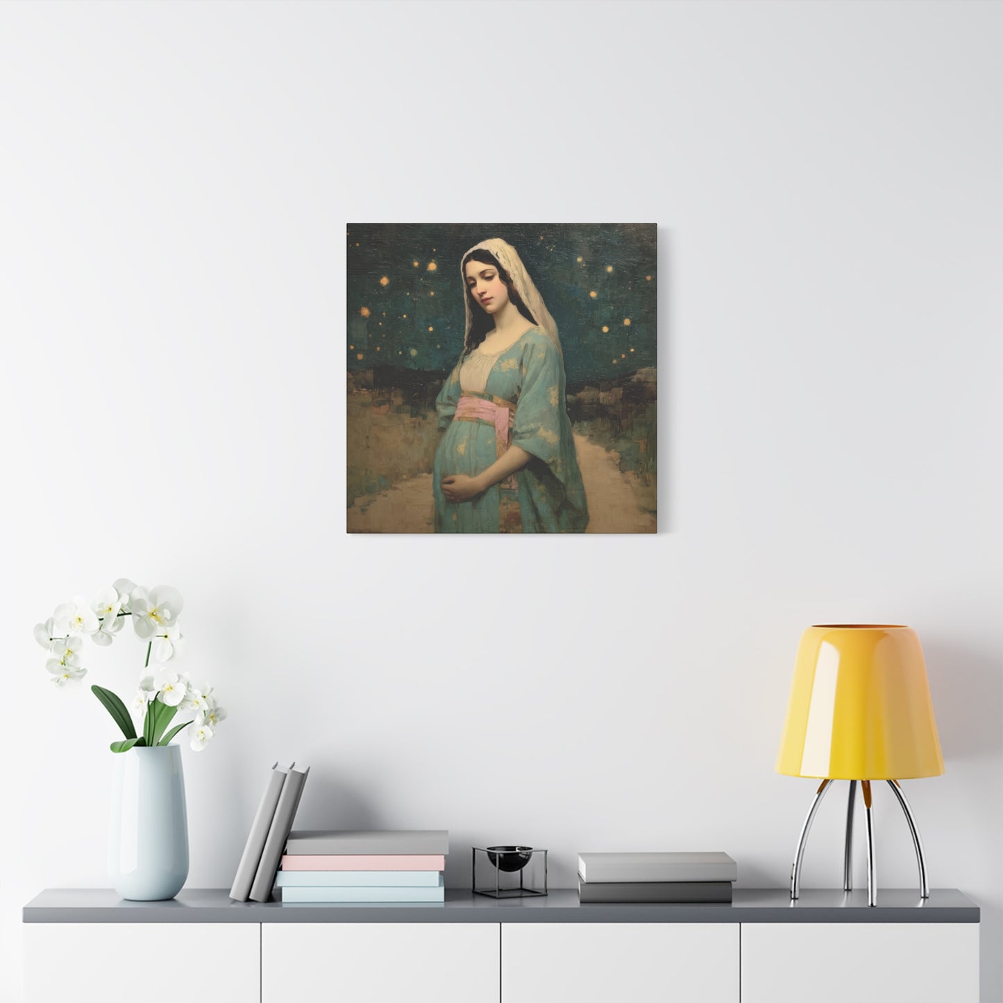 Our Lady of 'O' - Our Lady of Expectation - Mother Mary - Marian Art - Gallery Wrapped Canvas - Print - Catholic Art Print
