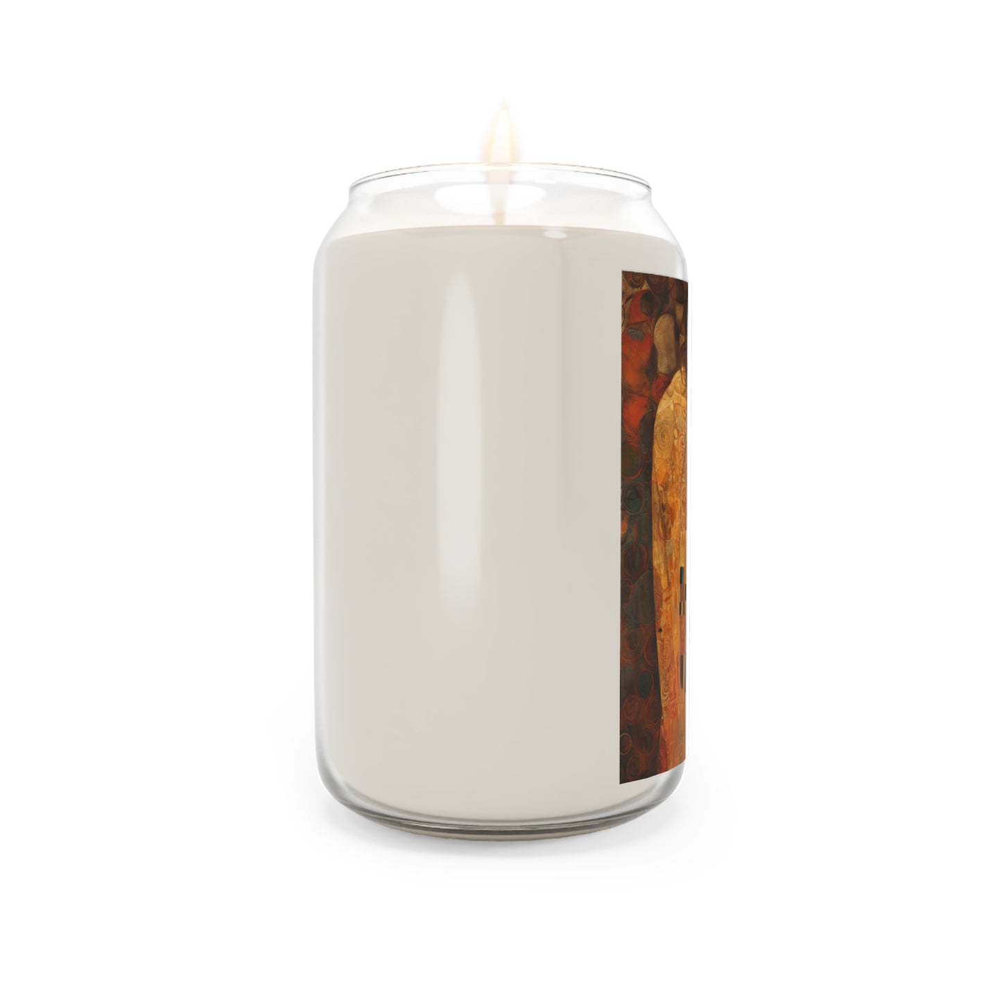 Transcendent Devotion: Christ Embracing Mary Magdalene Scented Prayer Candle, 13.75oz - Tall Size Natural Soy - Styled as Klimt's The Kiss