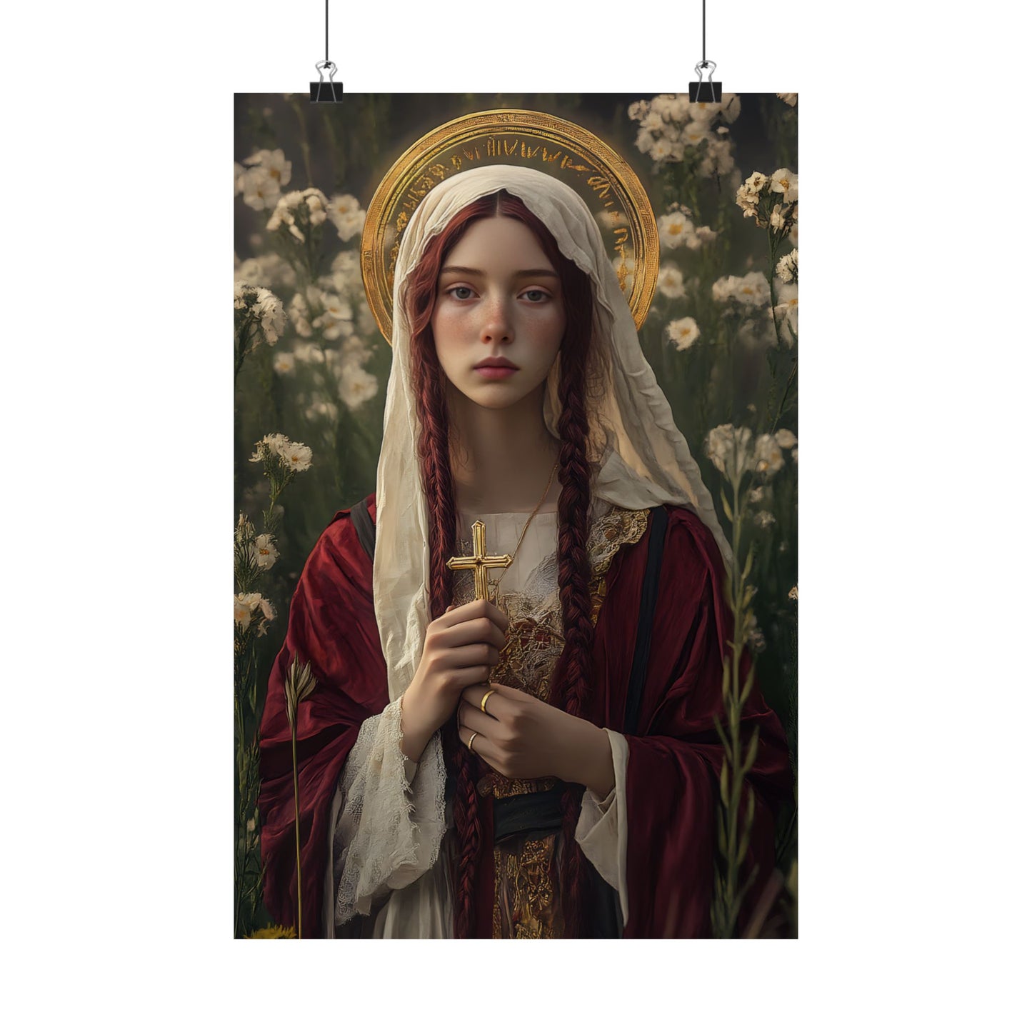Saint Hilaria - Sanctified Souls Print - Multiple Sizes - Premium Matte Vertical Posters