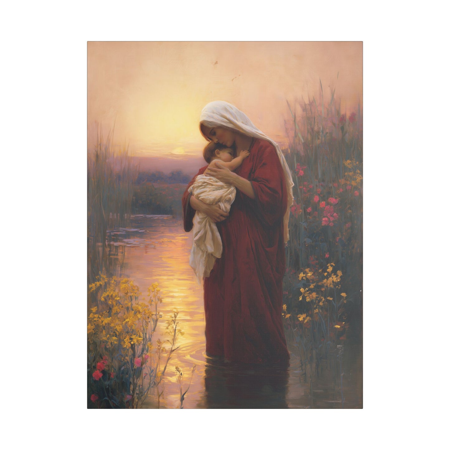 Saint Elizabeth, Mother to John the Baptist -  Museum Wrapped Canvas Print - Multiple Sizes - Catholic Home art Matte Canvas