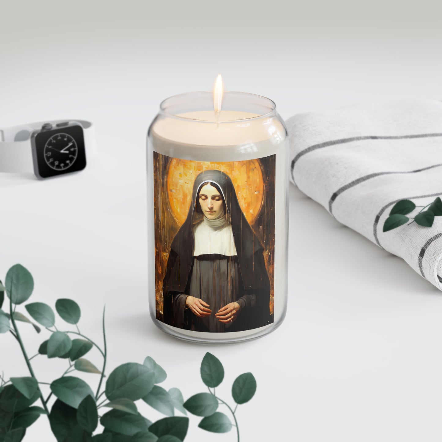 Saint Alice  - Scented Prayer Candle, 13.75oz - Tall Size - Religious Prayer Candle - Catholic Art
