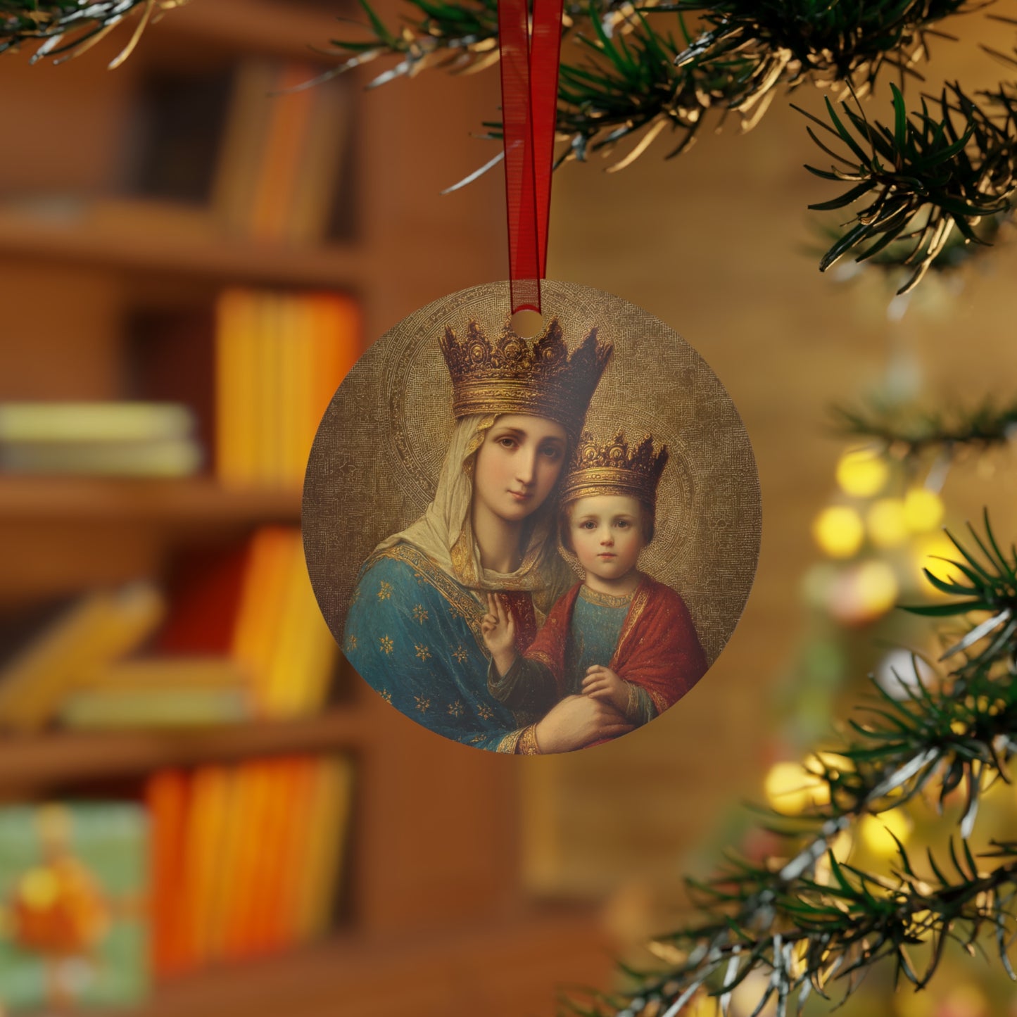 Madonna della Strada - Our Lady of the Way  - Ornament - Religious Holiday Christmas Ornament and Keepsake - Double sided