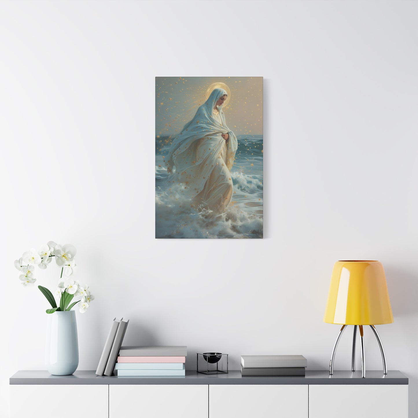 Guiding Light - Our Lady, Star of the Sea - Museum Wrapped Canvas - Sanctified Souls - Religious Art for your Home