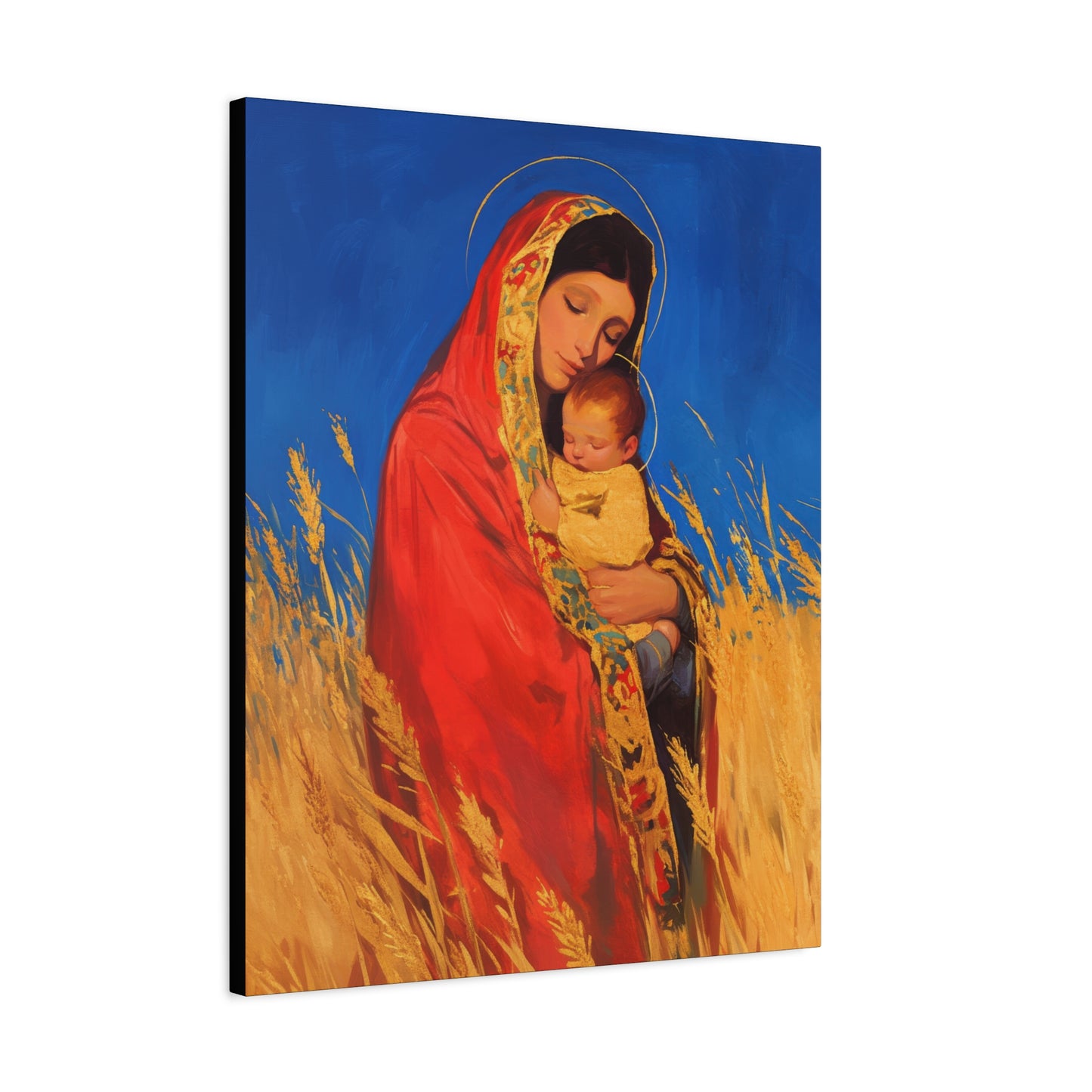 Our Lady of the Harvest  - Multiple Sizes - Catholic Home art - Museum Wrapped Canvas - Sanctified Souls Print