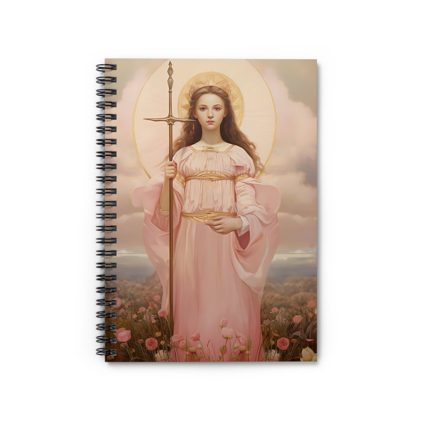 Saint Philomena Journal - Sanctified Souls Art - Religious Based Notebook - Spiral Notebook - Ruled Line