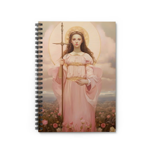 Saint Philomena Journal - Sanctified Souls Art - Religious Based Notebook - Spiral Notebook - Ruled Line