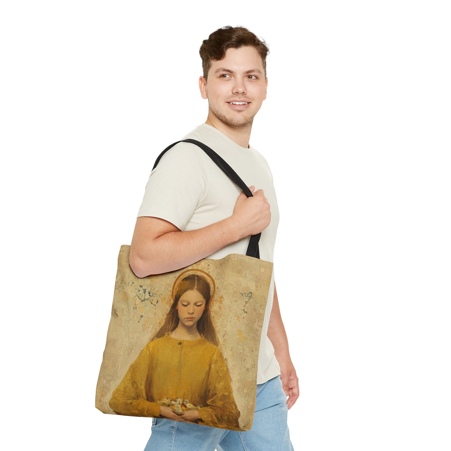 Saint LucyTote Bag - Large Medium Small Faith Art Bag - Catholic Faith Purse - Religious - Prayer Bag - Devotional Purse - Bible Bag