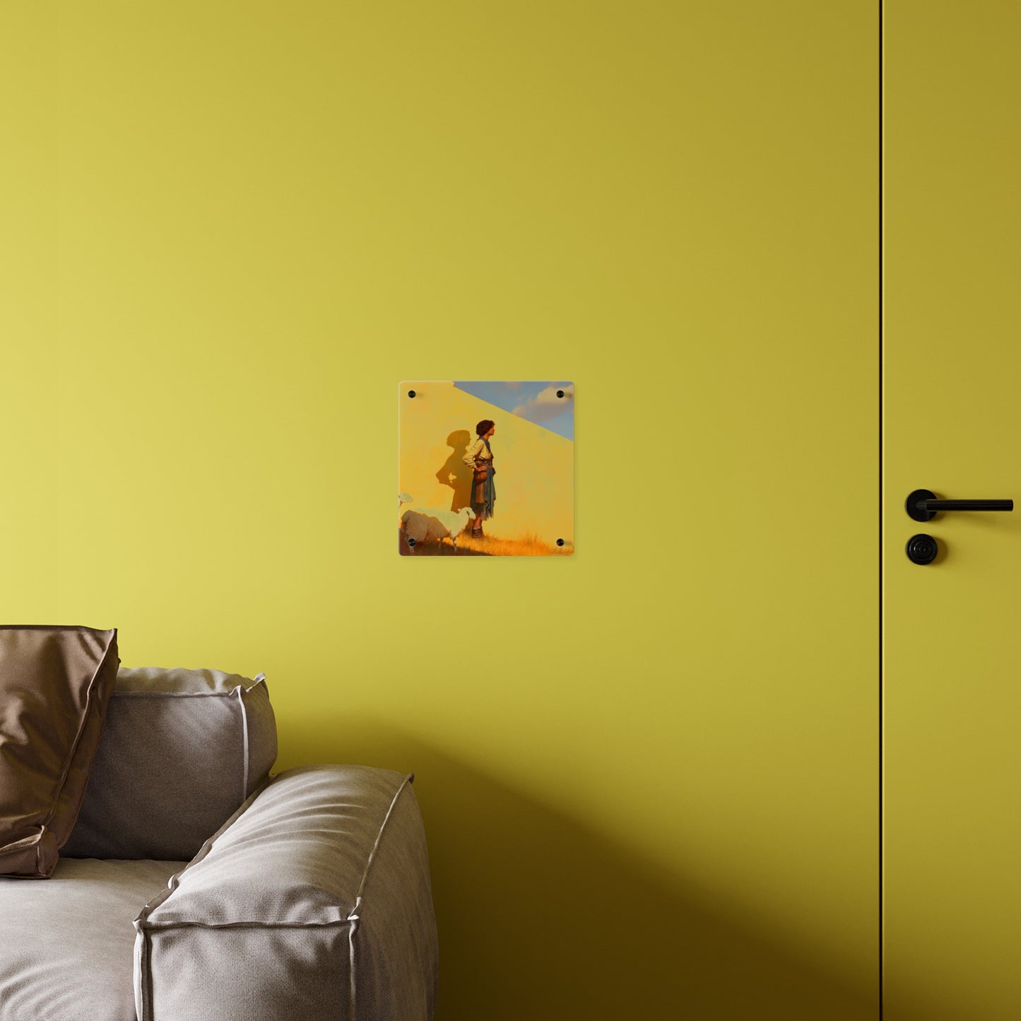 David son of Jesse Acrylic Wall Art Panel - Ready to Hang Acrylic Print - David and Goliath - Bible Story Wall Art