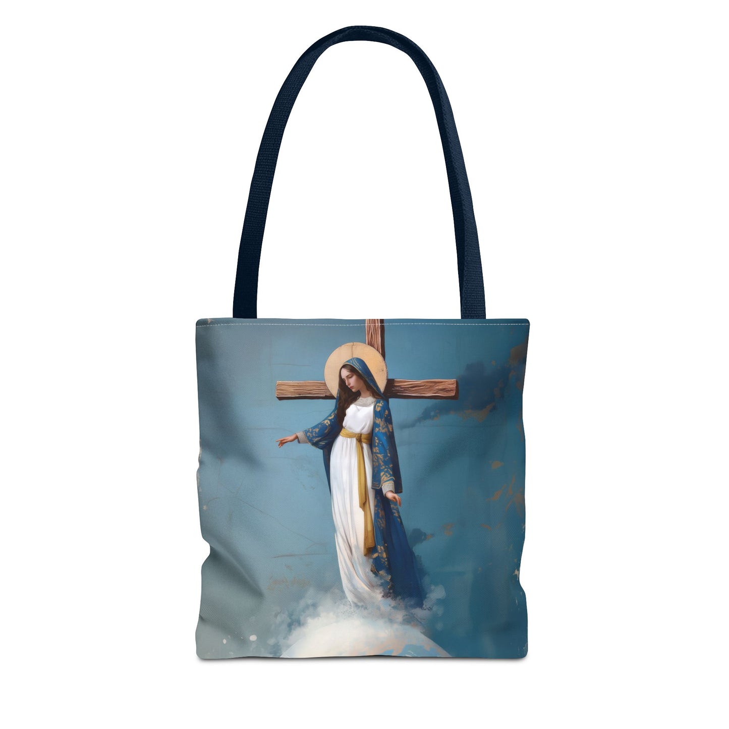 The Lady Of All Nations - Marian Devotion - Mother Mary - Tote Bag - Large Medium Small Faith Art Bag - Re-usable Tote Purse - Double Sided