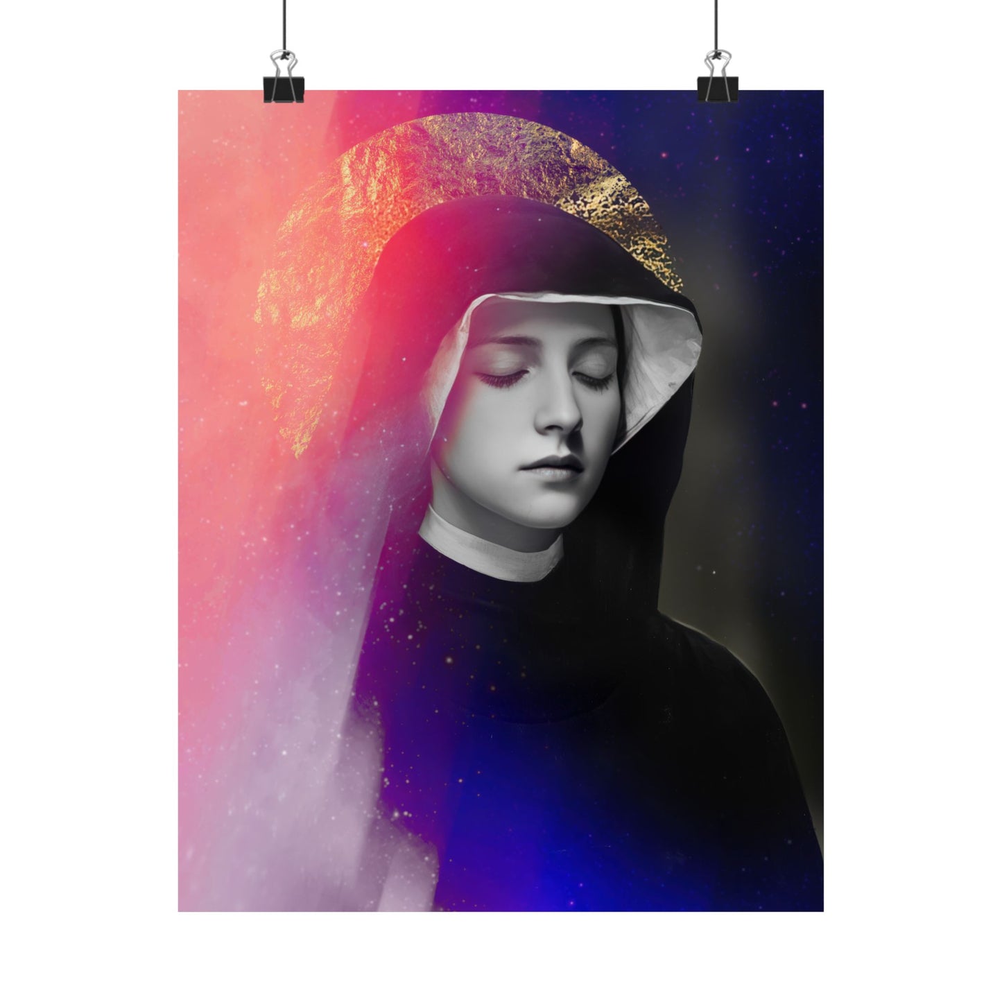Saint Faustina Kowalska Poster Print - Sanctified Souls Print - Multiple Sizes - Premium Posters - Catholic Art for your home