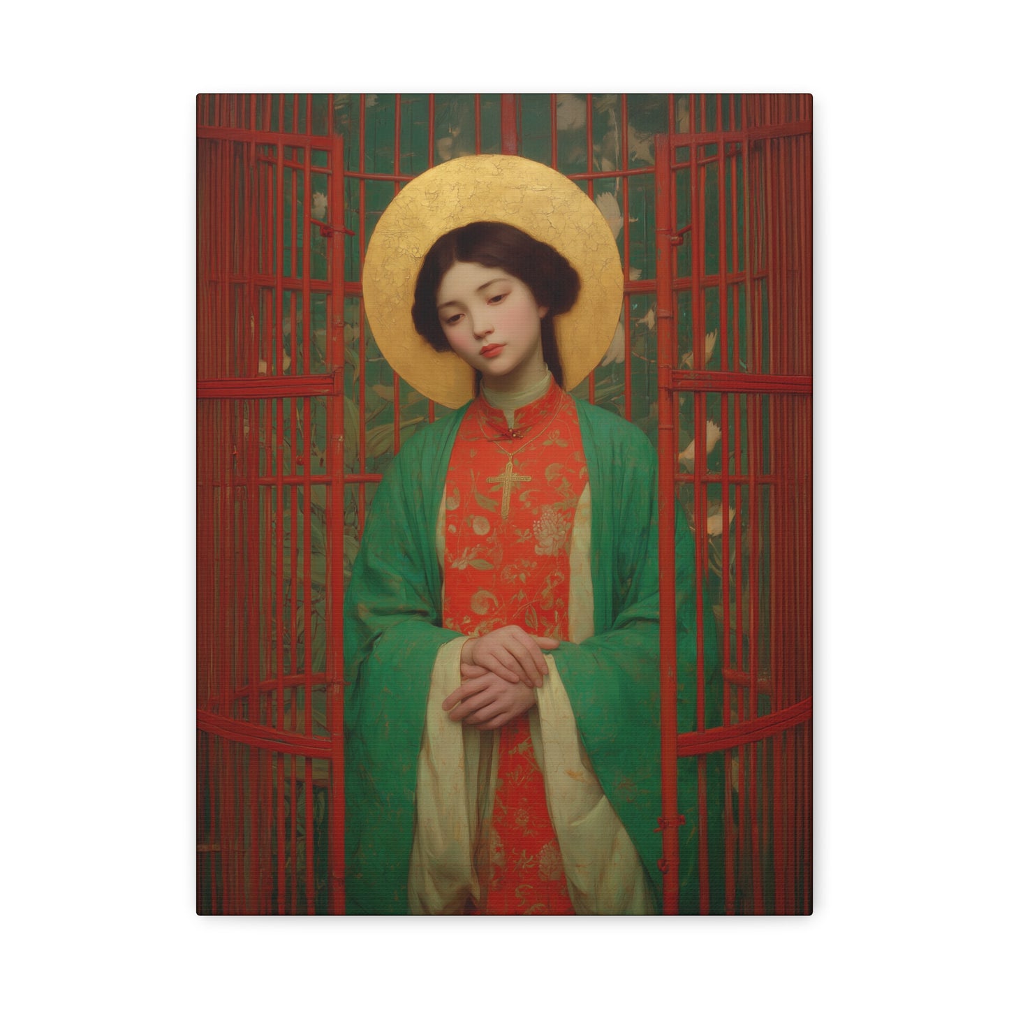 Saint Agnes Tsao Kou Ying -  Museum Wrapped Canvas - Sanctified Souls Print - Religious Art for your Home - Catholic Patron Saint Art