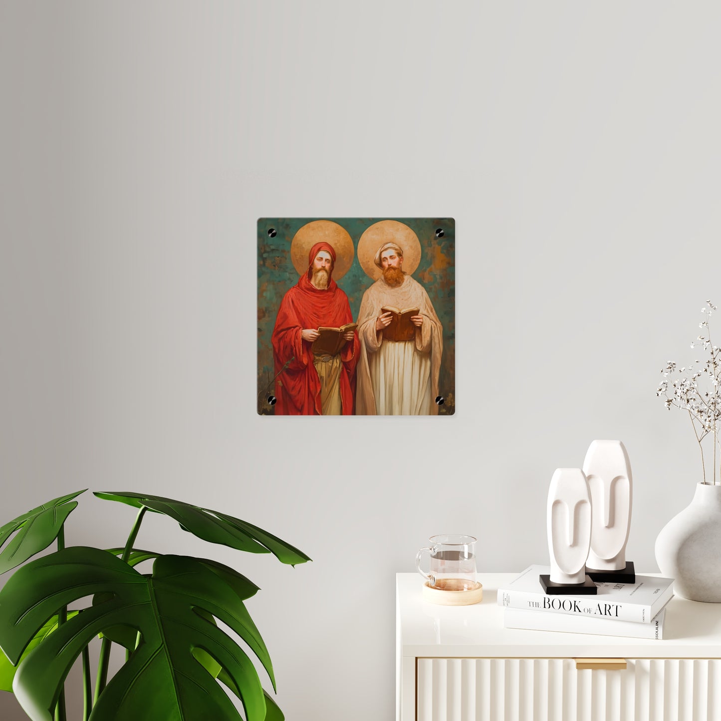 Saints Cosmas and Damian Wall Art Panel - Ready to Hang Acrylic Print - Catholic Saint Art - Patron Saint Print - Martyr Art