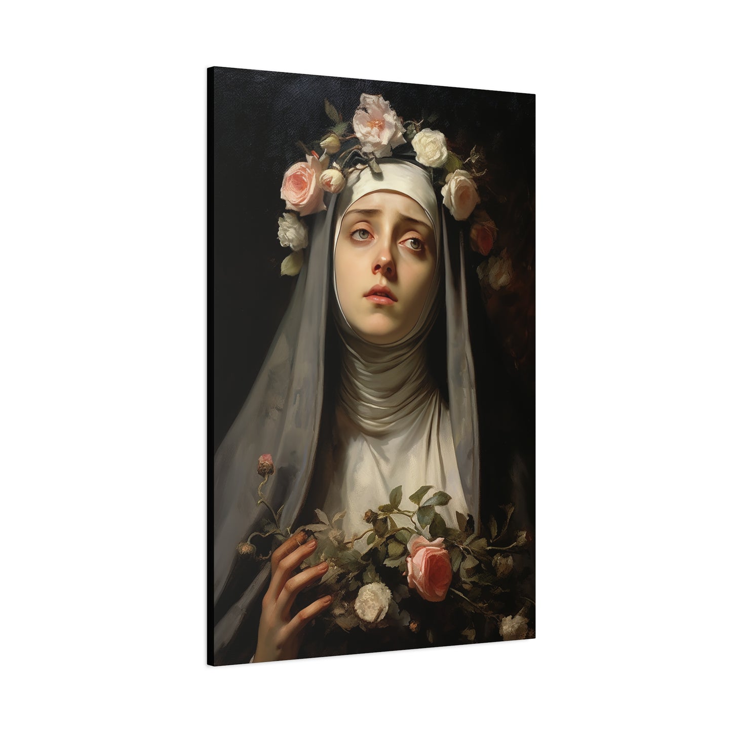 Saint Rose of Lima Canvas Print - Multiple Sizes - Catholic Home art - Museum Wrapped Canvas - Sanctified Souls Print