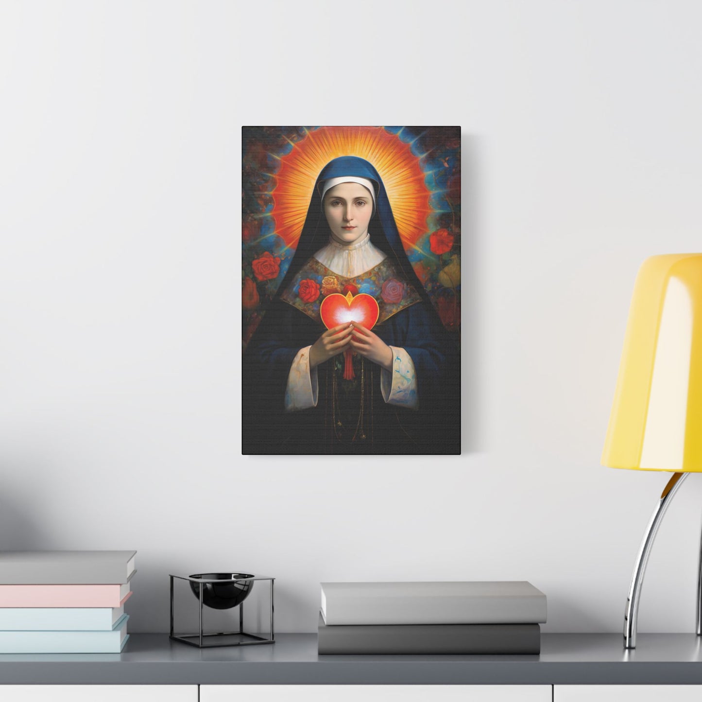 Saint Jane Frances de Chantal Canvas Print - Multiple Sizes - Catholic Home art - Museum Wrapped Canvas - Sanctified Souls Print