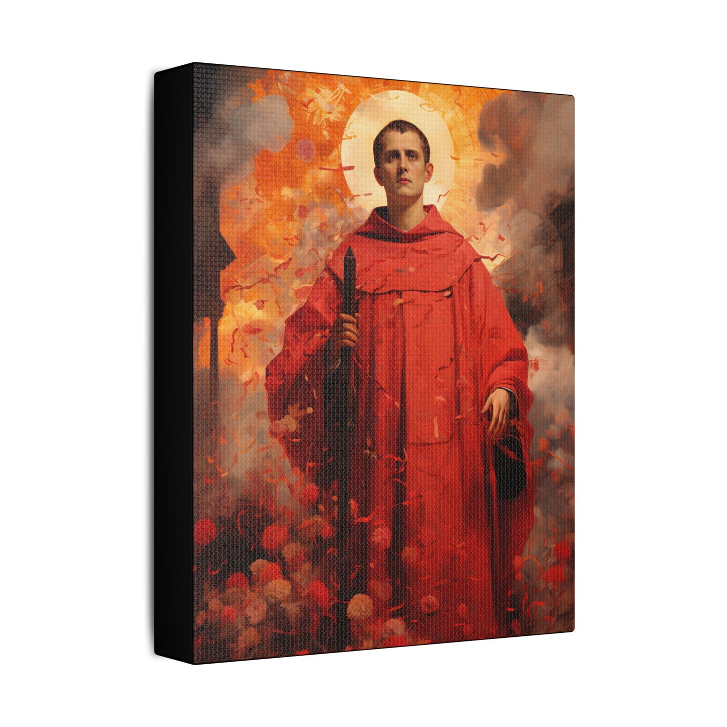 Saint Lawrence Deacon and Martyr Canvas Print - Multiple Sizes - Catholic Home art - Museum Wrapped Canvas - Sanctified Souls Print