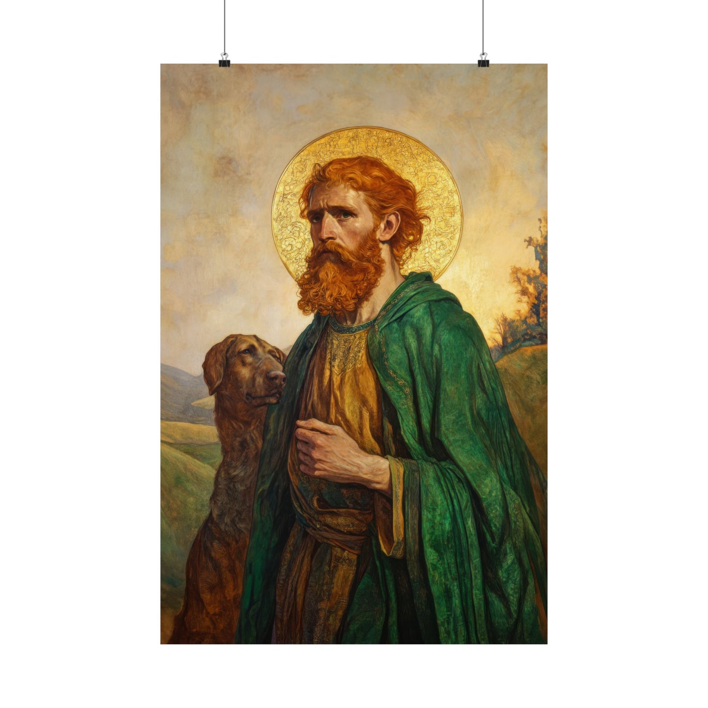 Saint Andrew the Scot - Sanctified Souls Print - Multiple Sizes - Premium Posters - Catholic Art - Christian - Gifts for Catholics