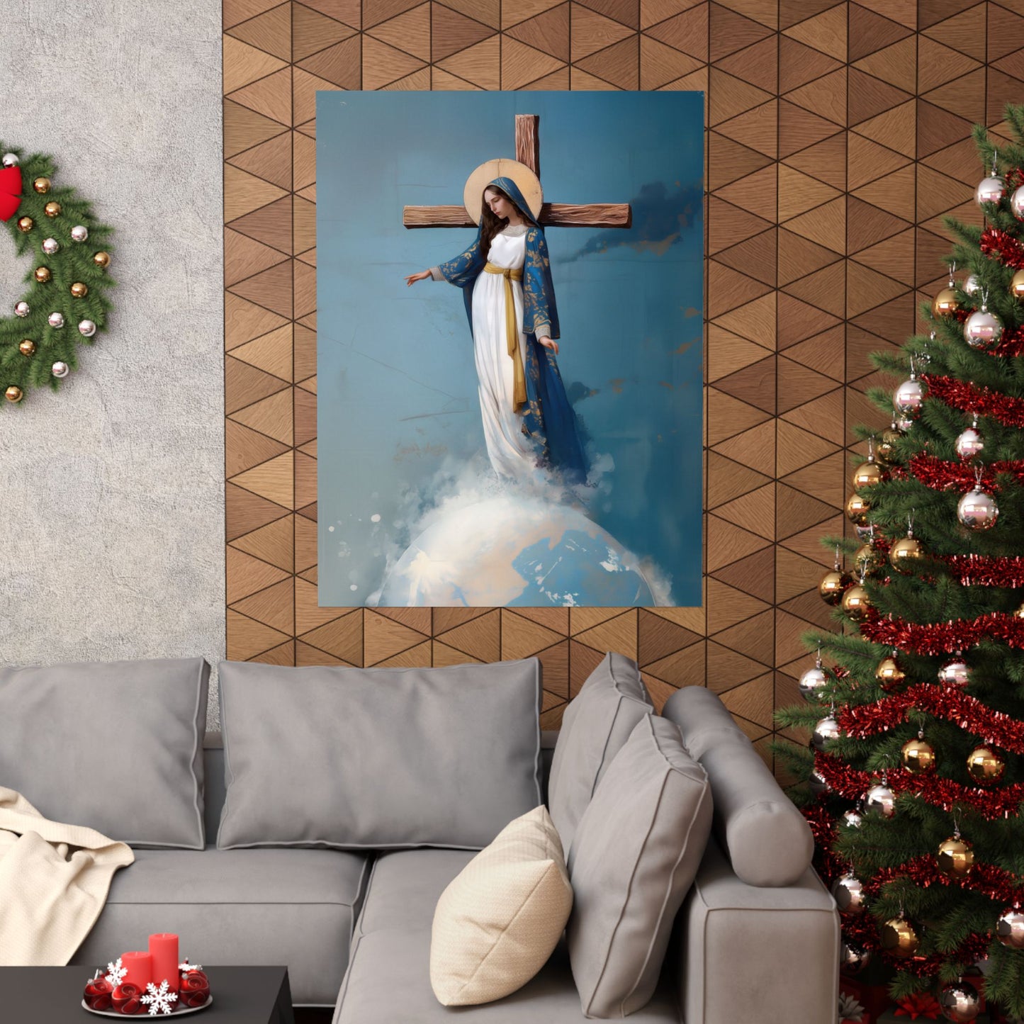The Lady Of All Nations - Marian Devotion - Mother Mary - Sanctified Souls Print - Multiple Sizes - Premium Matte Vertical Posters