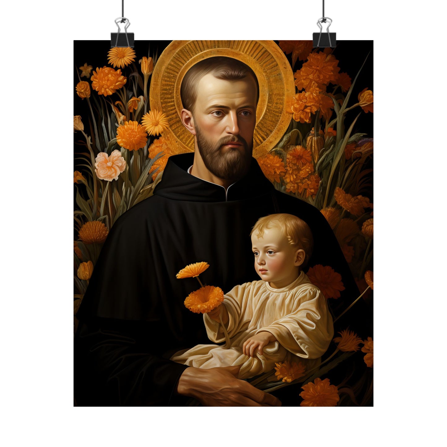 Saint Cajetan - Sanctified Souls Print - Multiple Sizes - Premium Matte Vertical Posters