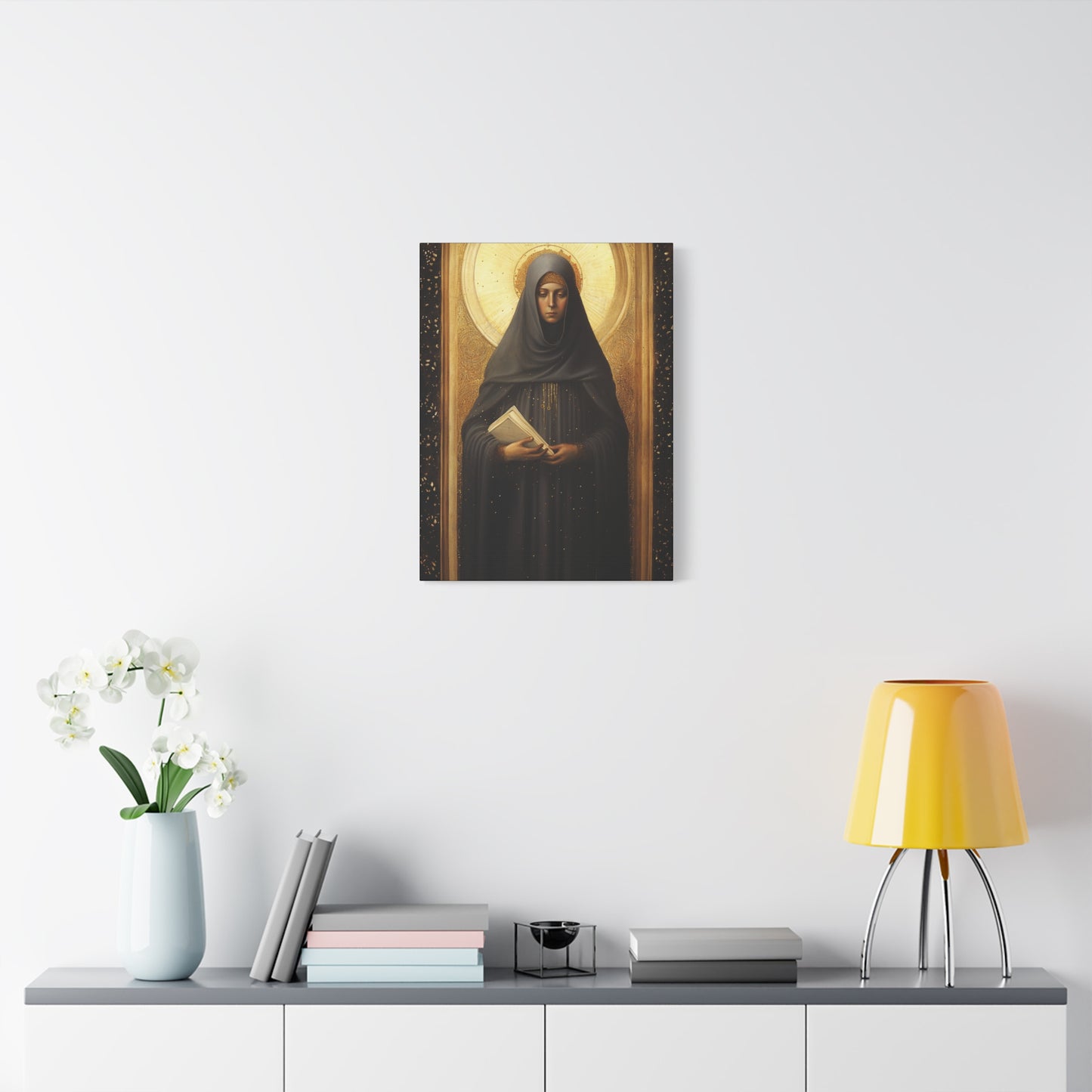 Saint Monica of Hippo - Museum Wrapped Canvas - Sanctified Souls Print - Religious Art for your Home
