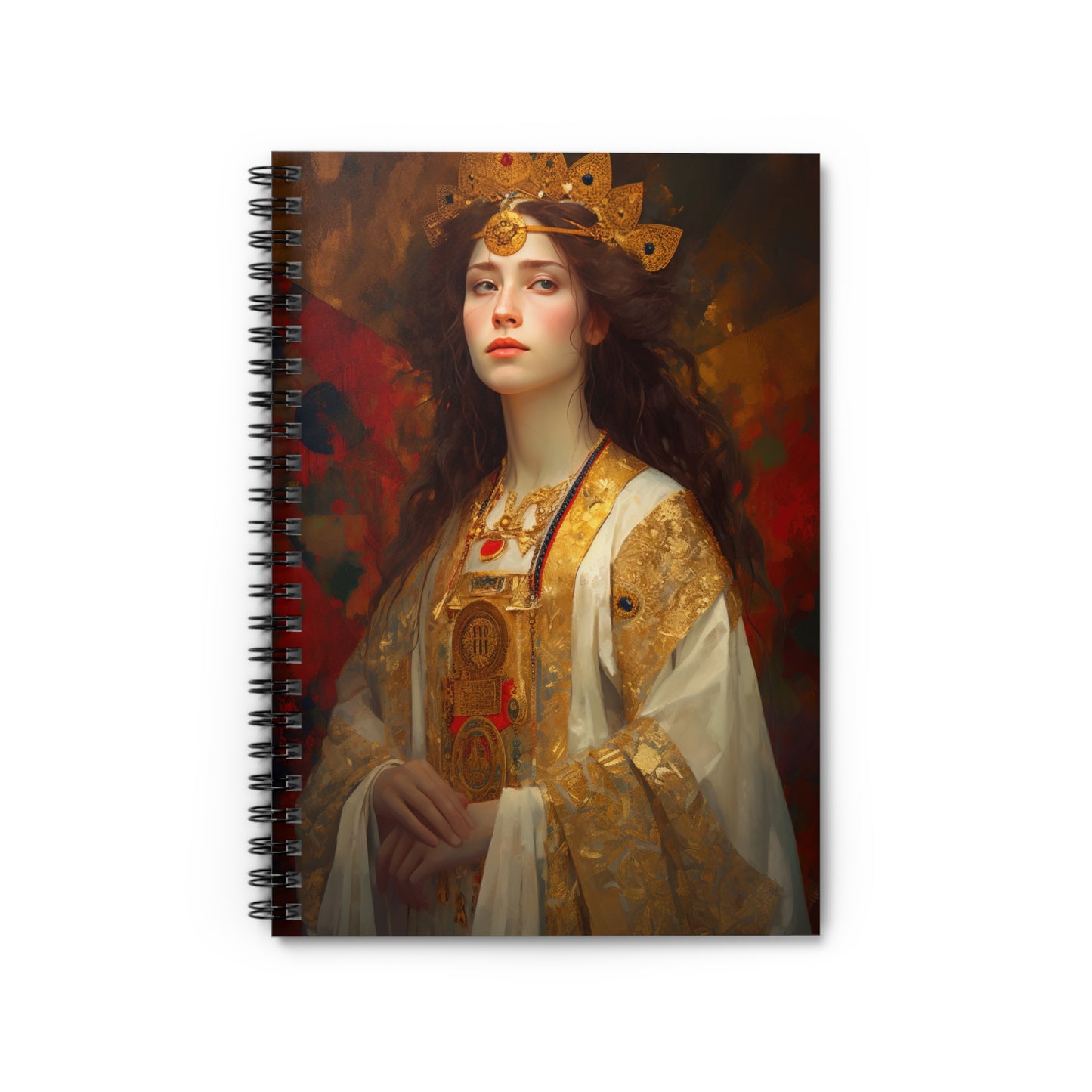 Saint Barbara Journal - Sanctified Souls Art - Religious Based Notebook - Spiral Notebook - Ruled Line