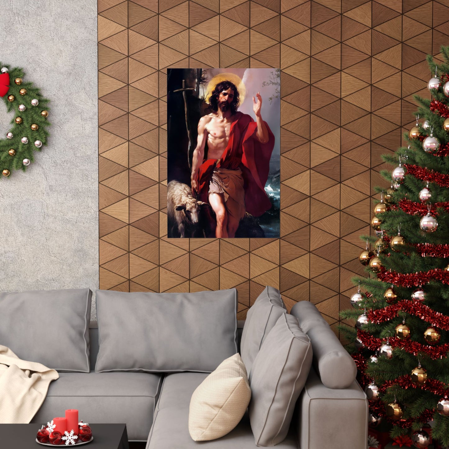 Saint John the Baptist  - Sanctified Souls Print - Multiple Sizes - Premium Posters - Catholic Art - Christian Home Decor Artwork
