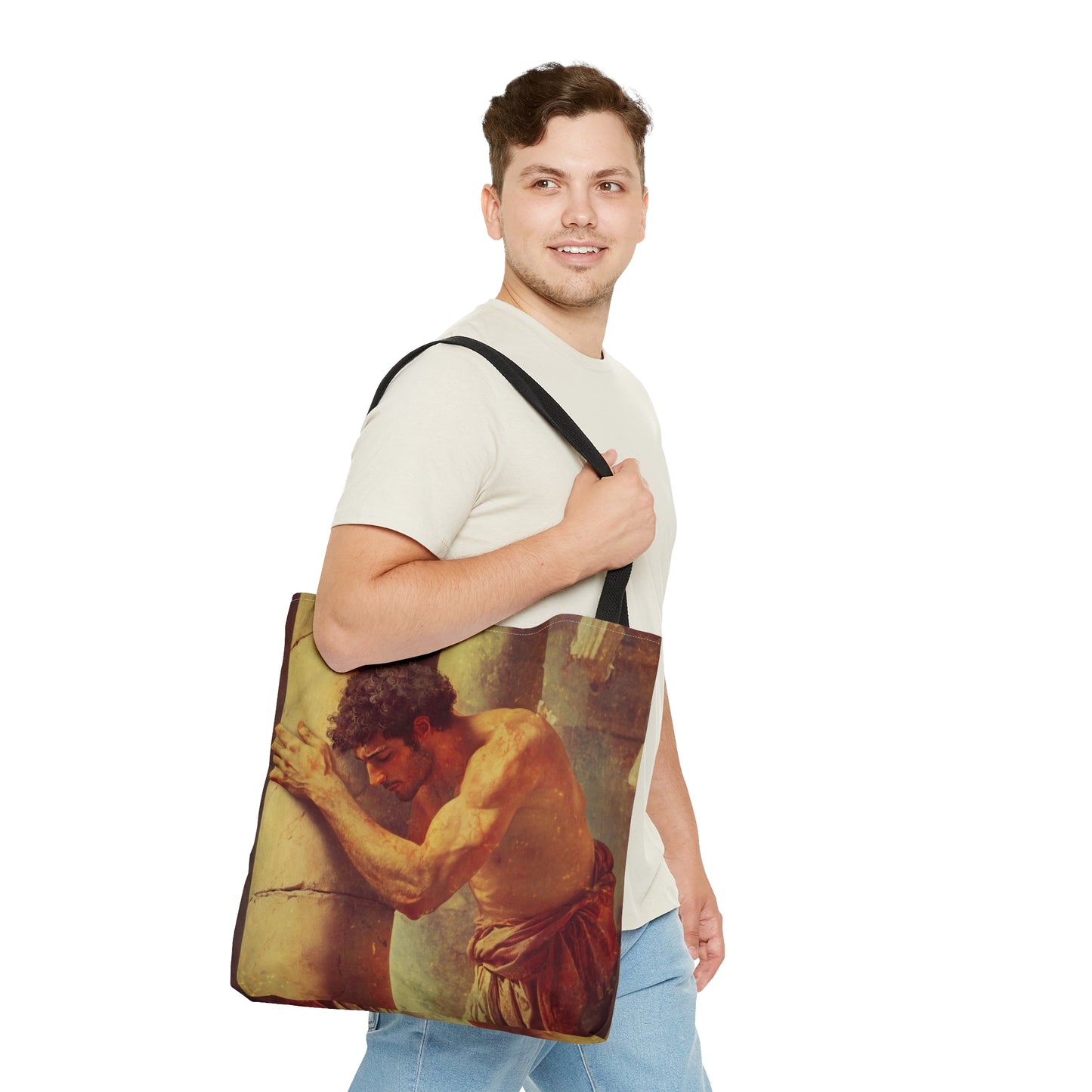 Samson Tote Bag - Large Medium Small Faith Art Bag - Catholic Faith Purse - Double Sided