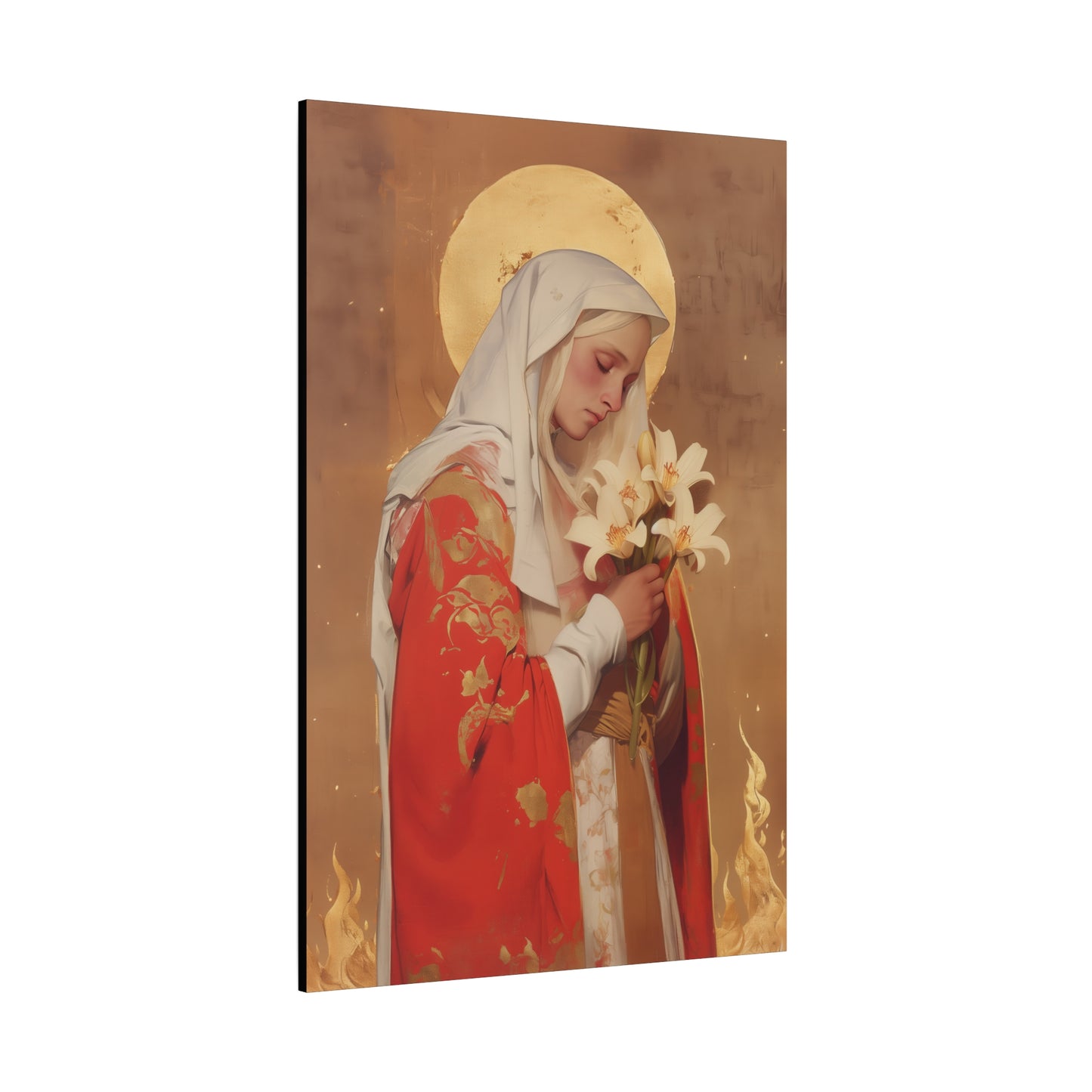 Saint Faith of Agen - Gallery Wrapped Canvas - Print - Religious Art for your Home - Catholic Art
