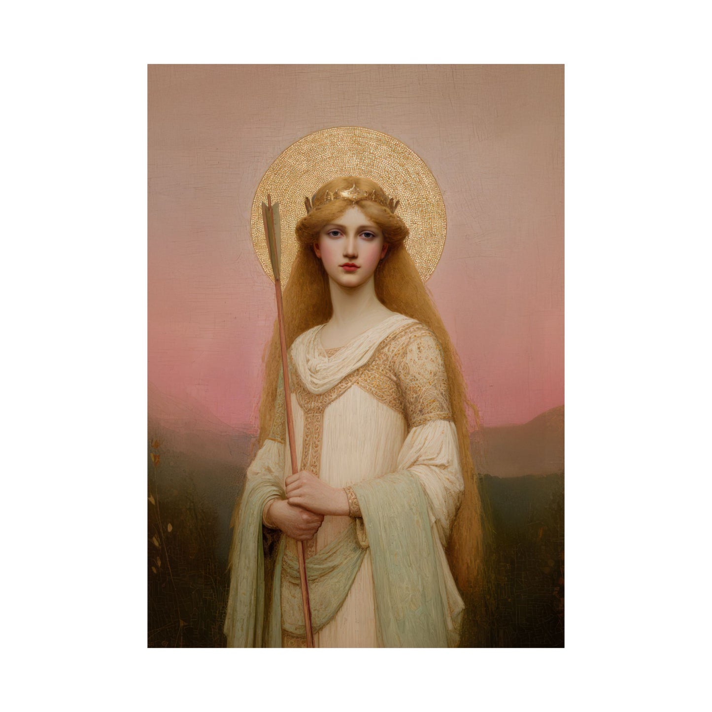 Saint Ursula -  Catholic Art - Multiple Sizes - Premium Posters - Catholic Art - Christian Home - Catholic Saint Art