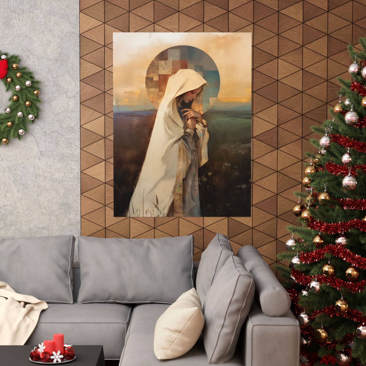 Our Lady of the Prairie - Sanctified Souls Print - Multiple Sizes - Premium Posters - Catholic Art - Christian Home