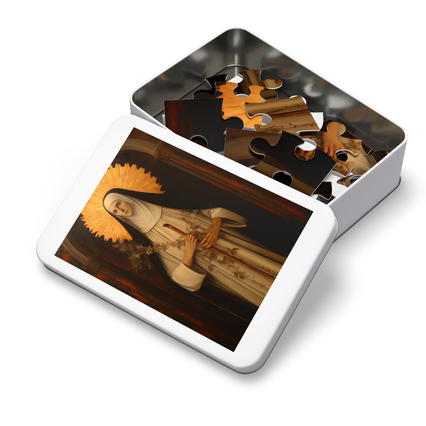 Saint Margaret of Castello - Puzzle and Keepsake Tin - Jigsaw Puzzle (30, 110, 252, 500,1000-Piece) - Religious Puzzle