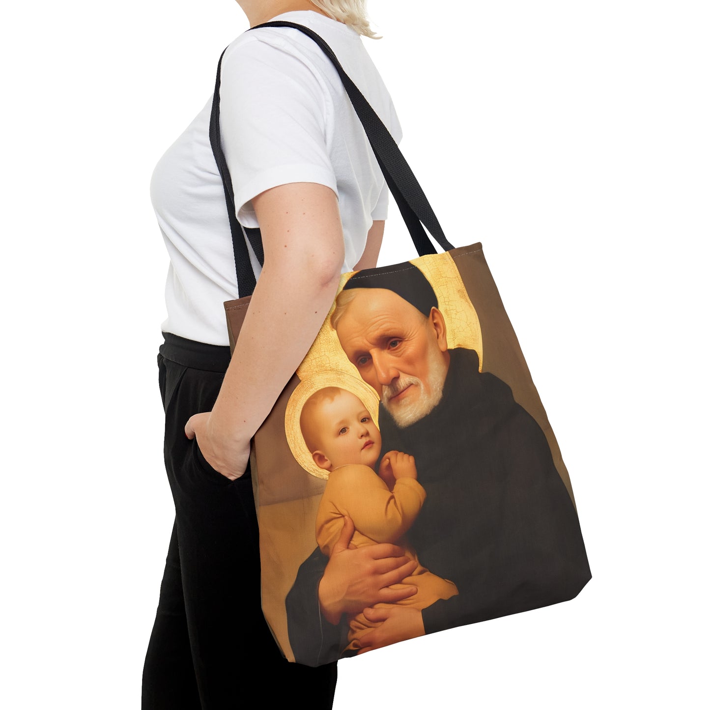 Saint Bernardino Realino Tote Bag - Large Medium Small Faith Art Bag - Catholic Faith Purse - Religious Carry All Reusable Tote Bag