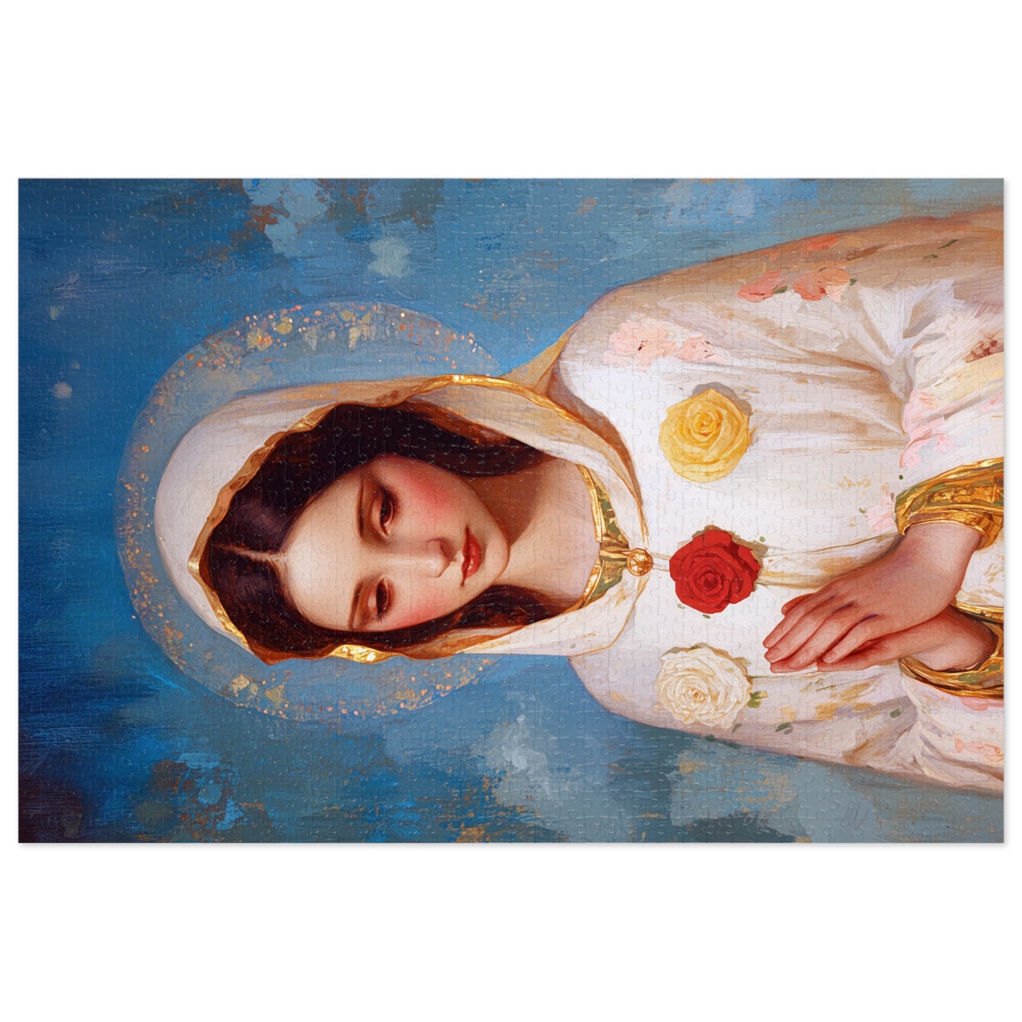 Rosa Mystica - Mystical Rose - Mother Mary - Marian Art - Puzzle - Keepsake Tin - Jigsaw Puzzle (30, 110, 252, 500,1000-Piece)