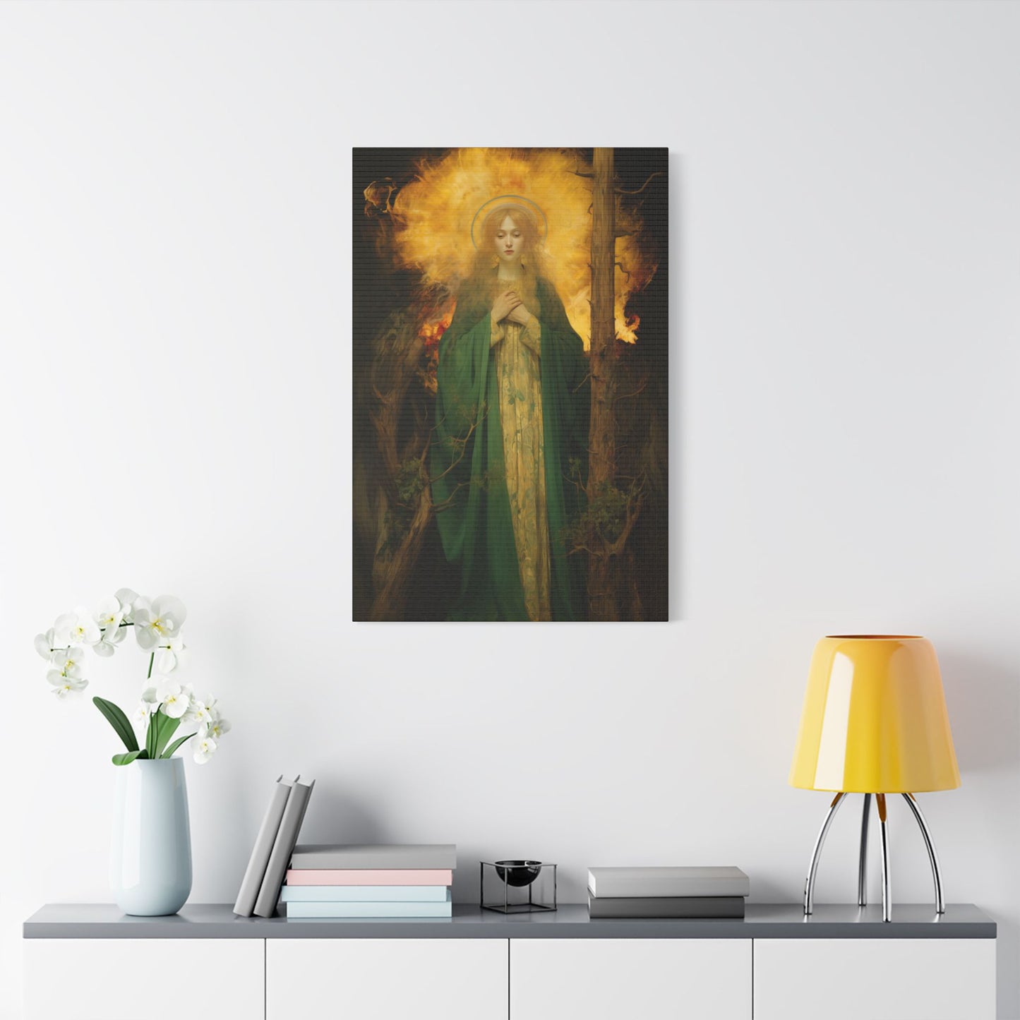 Saint Afra Canvas Print - Multiple Sizes - Catholic Home art - Museum Wrapped Canvas - Sanctified Souls Print
