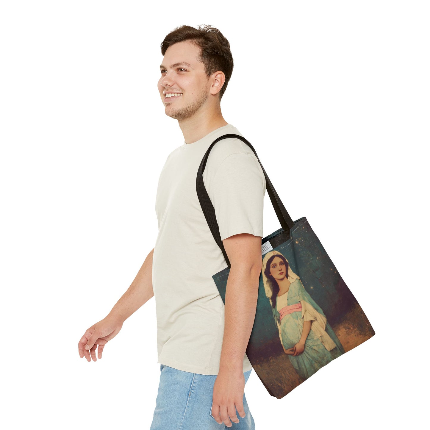 Our Lady of 'O' - Our Lady of Expectation - Mother Mary - Marian Art - Tote Bag - Large Medium Small Faith Art Bag - Tote Purse