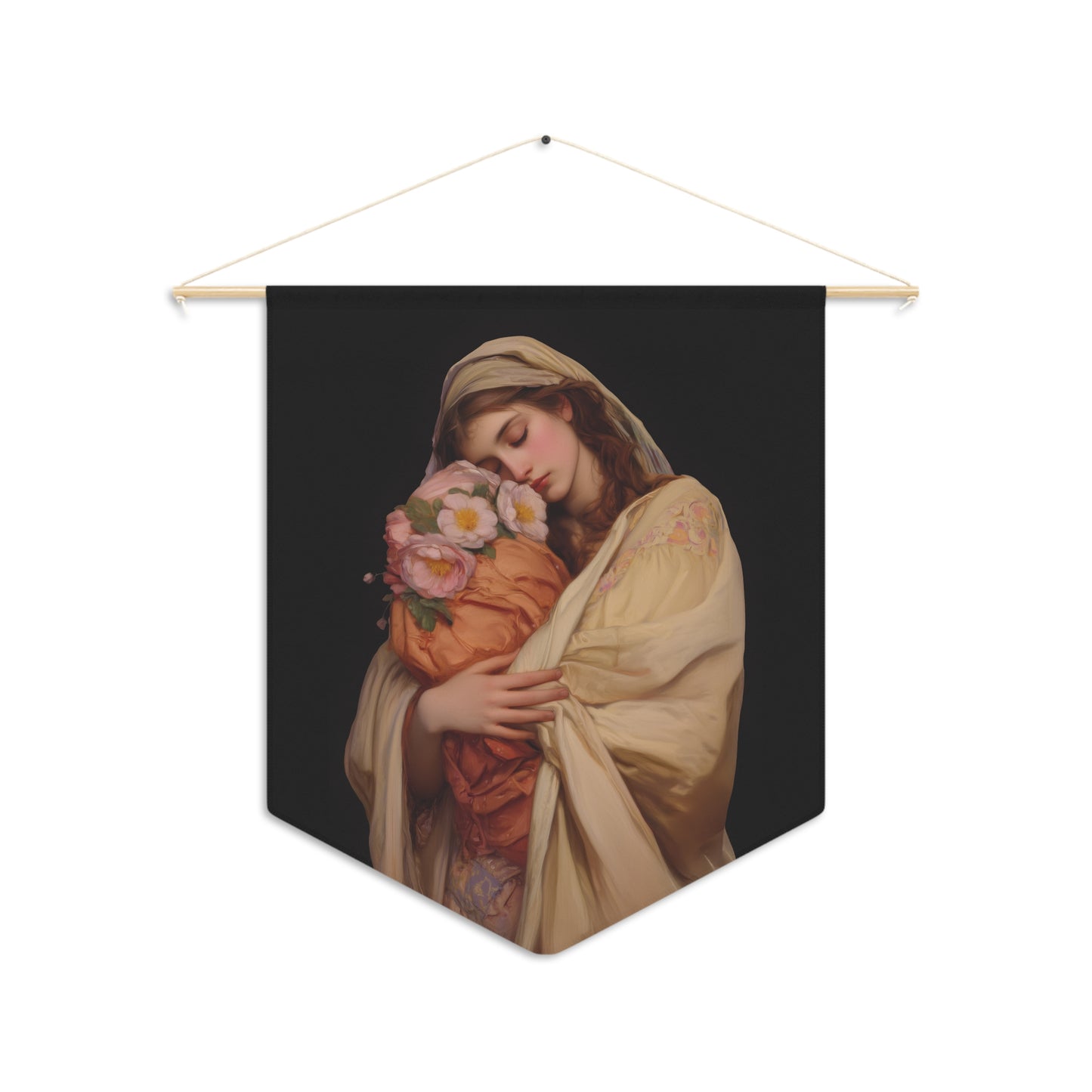 The Silent Cry of the Holy Innocents - The Feast of the Holy Innocents Pennant / Banner / Wall Hanging - Prayer art - Large 18" x 21"