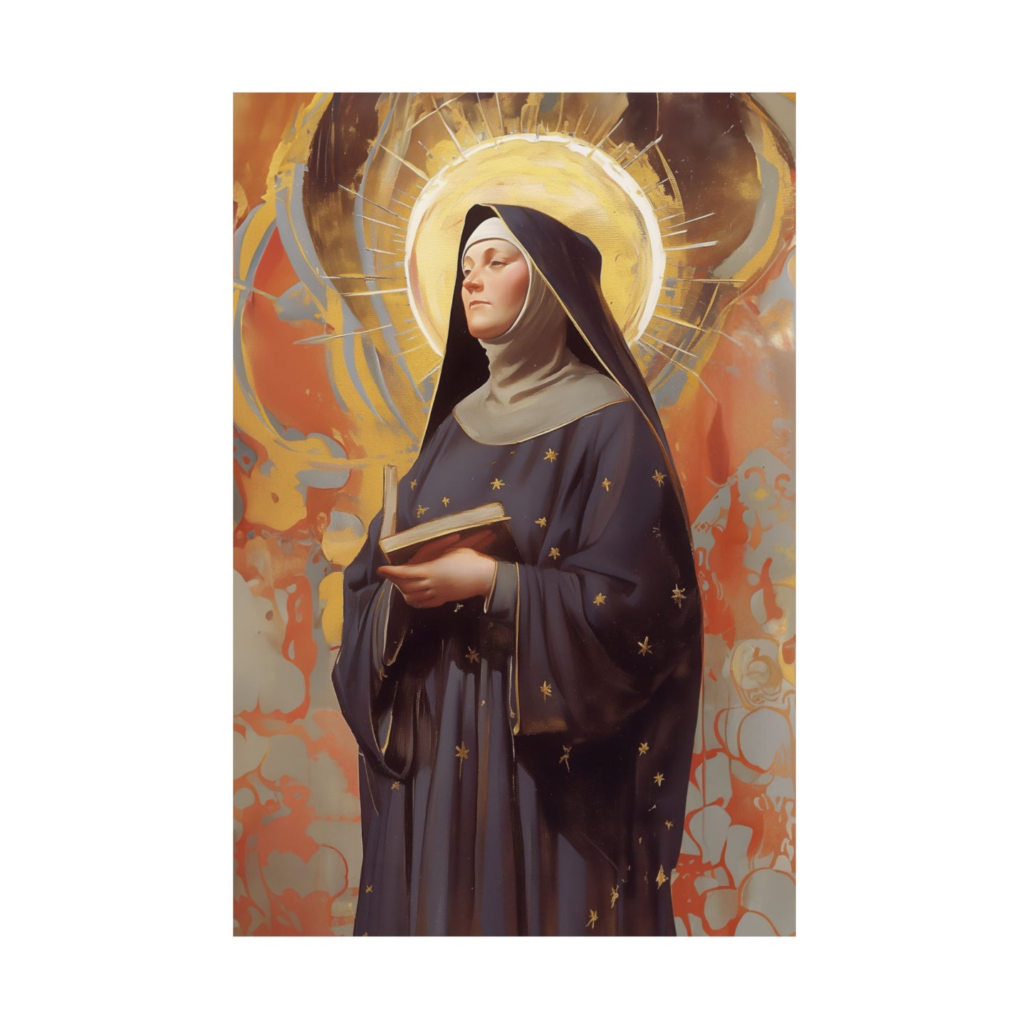 Saint Monica of Hippo - Sanctified Souls Print - Multiple Sizes - Premium Posters - Catholic Art - Christian - Gifts for Catholics