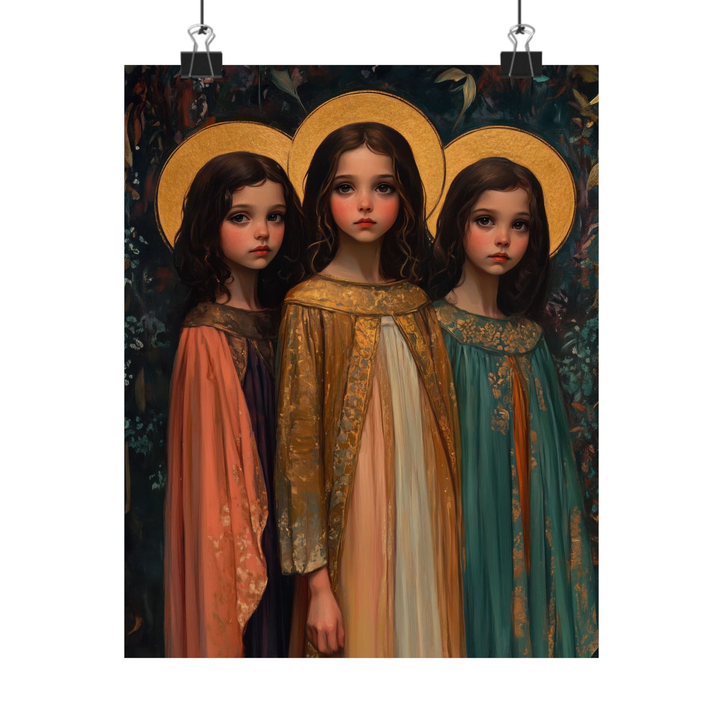 Saints Faith, Hope and Charity - Sanctified Souls Print - Multiple Sizes - Premium Matte Vertical Posters - Sister Saints