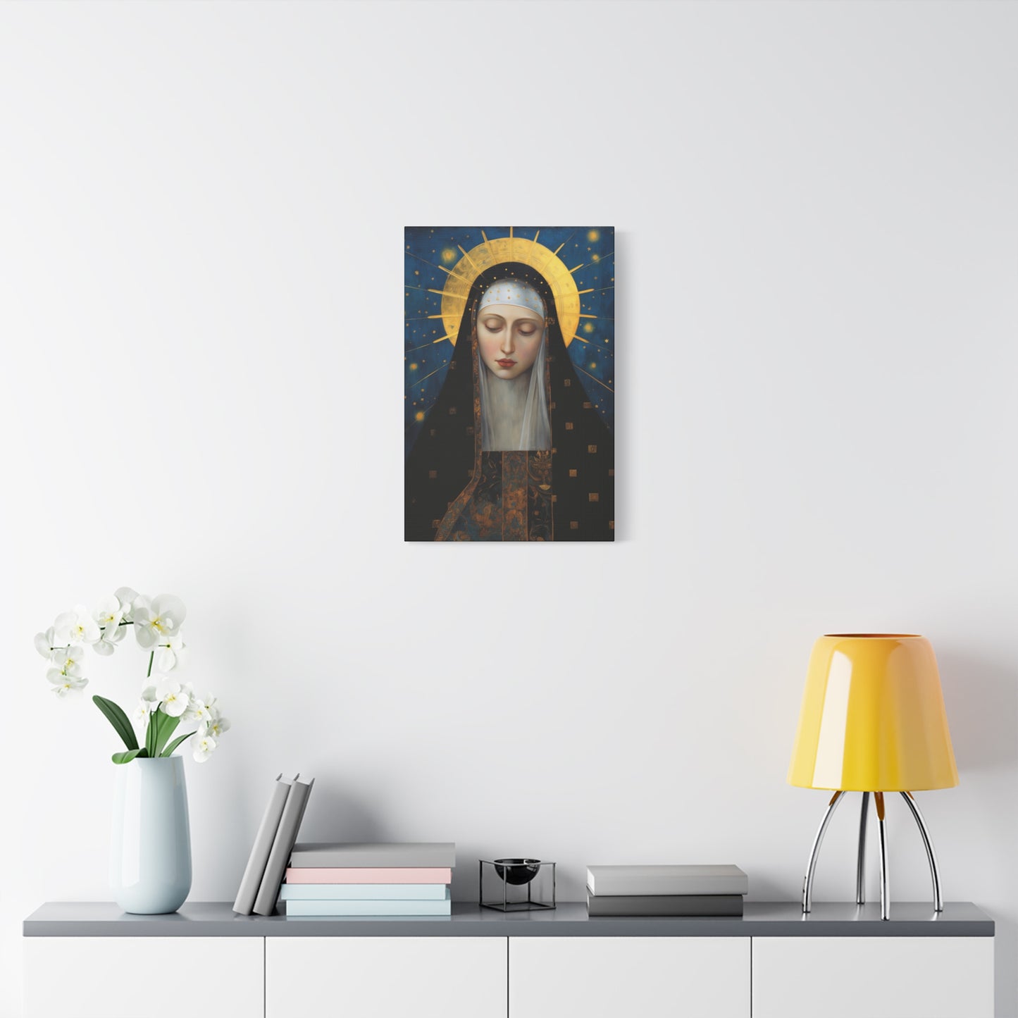 Saint Brigid of Sweden Canvas Print - Multiple Sizes - Catholic Home art - Museum Wrapped Canvas - Sanctified Souls Print