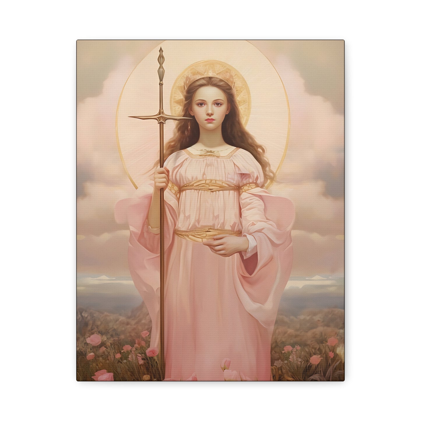 Saint Philomena Canvas Print - Multiple Sizes - Catholic Home art - Museum Wrapped Canvas - Sanctified Souls Print