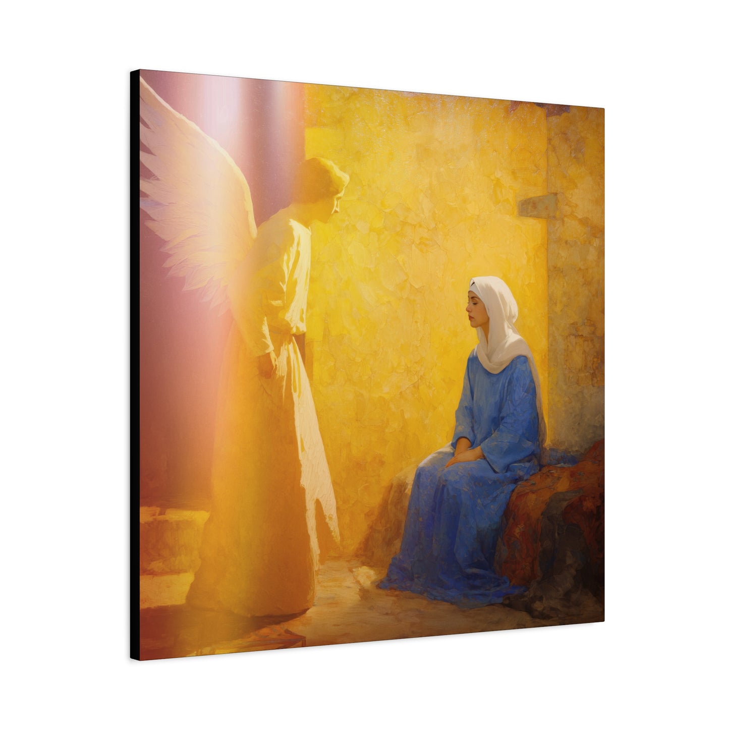Mary's Yes - Quiet Fiat - Mother Mary - Marian Art - Gallery Wrapped Canvas - Print - Catholic Art Print