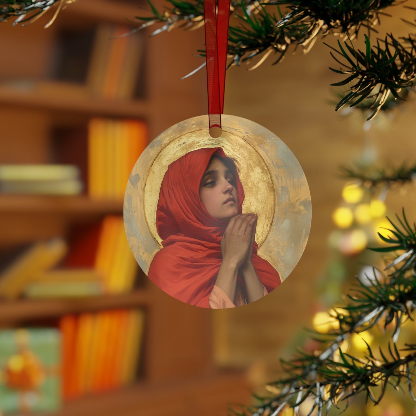 Saint Laura of Cordoba Metal Ornament - Religious Holiday Christmas Keepsake - Religious Catholic Tree Ornament - Holiday