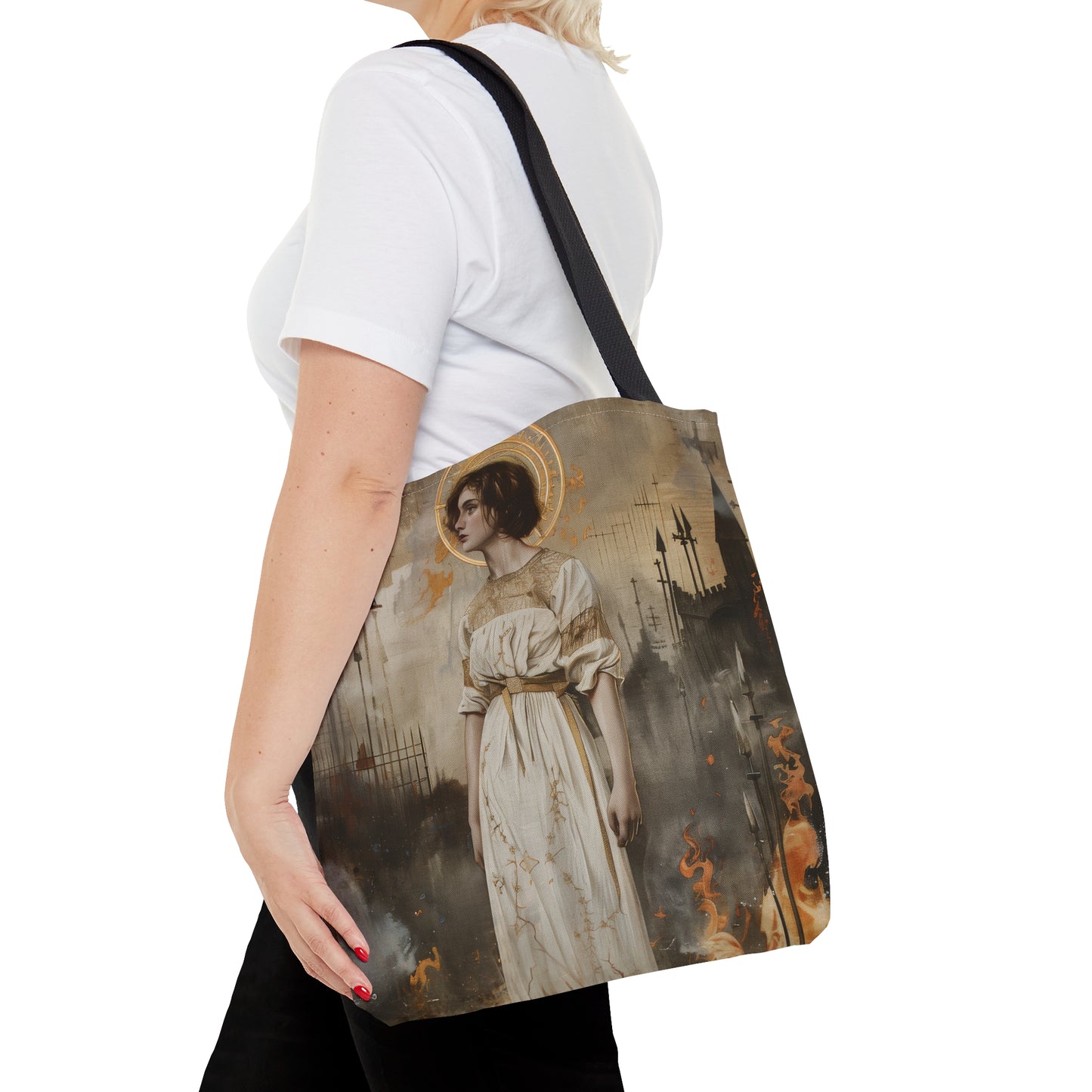 Saint Joan of Arc - Purse - Three sizes - Large Medium Small Faith Art Bag - Catholic purse - Double Sided - Patron Saint Artwork