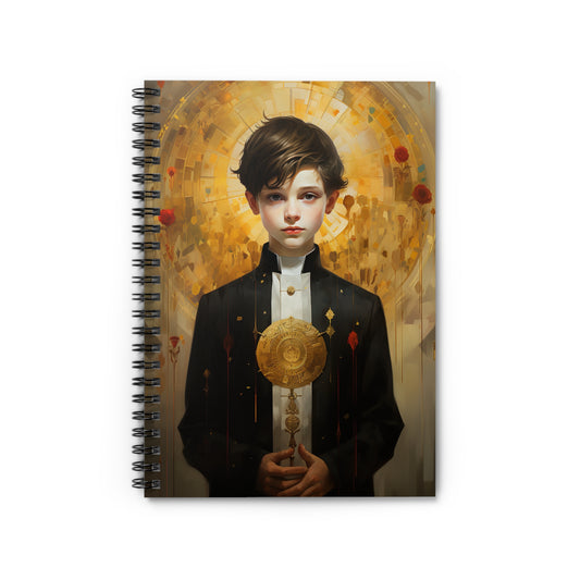 Saint Dominic Savio Journal - Sanctified Souls Art - Religious Based Notebook - Spiral Notebook - Ruled Line