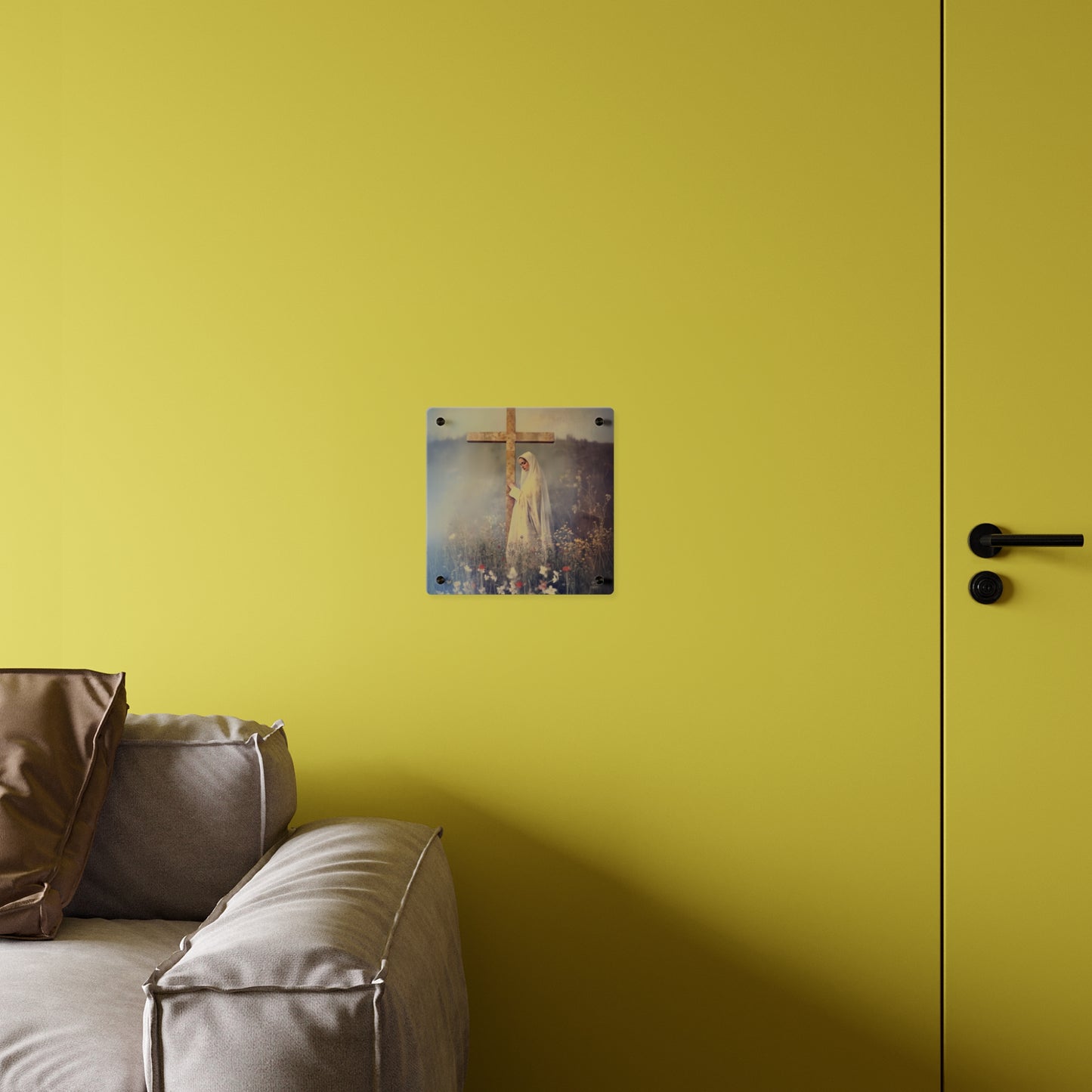 The Feast of the Exaltation of the Holy Cross Wall Art Panel - Ready to Hang Acrylic Print - Catholic Saint Art - Patron Saint Print