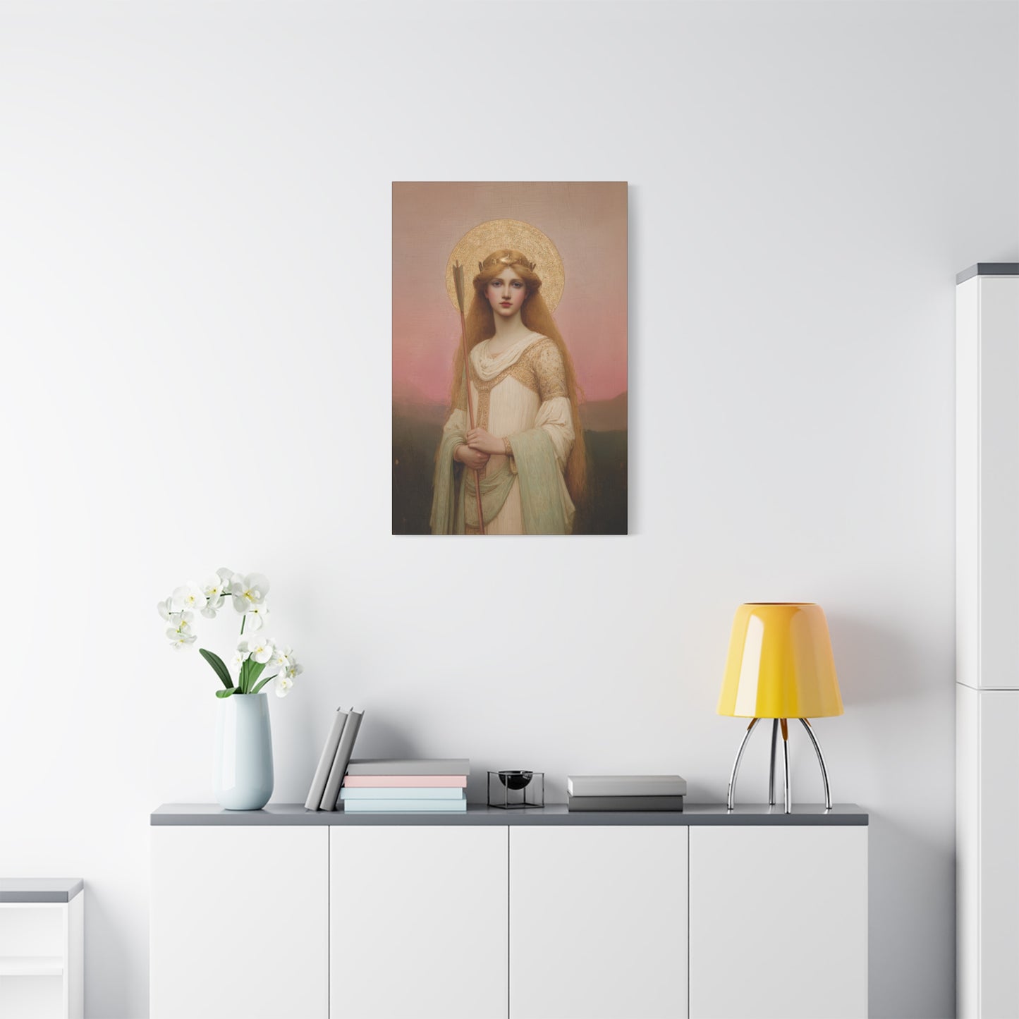 Saint Ursula -  Museum Wrapped Canvas - Sanctified Souls Print - Religious Art for your Home - Catholic Patron Saint Art