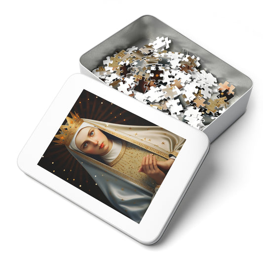 Saint Kinga of Poland - Puzzle and Keepsake Tin - Religious Jigsaw Puzzle (30, 110, 252, 500,1000-Piece) - Religious Puzzle