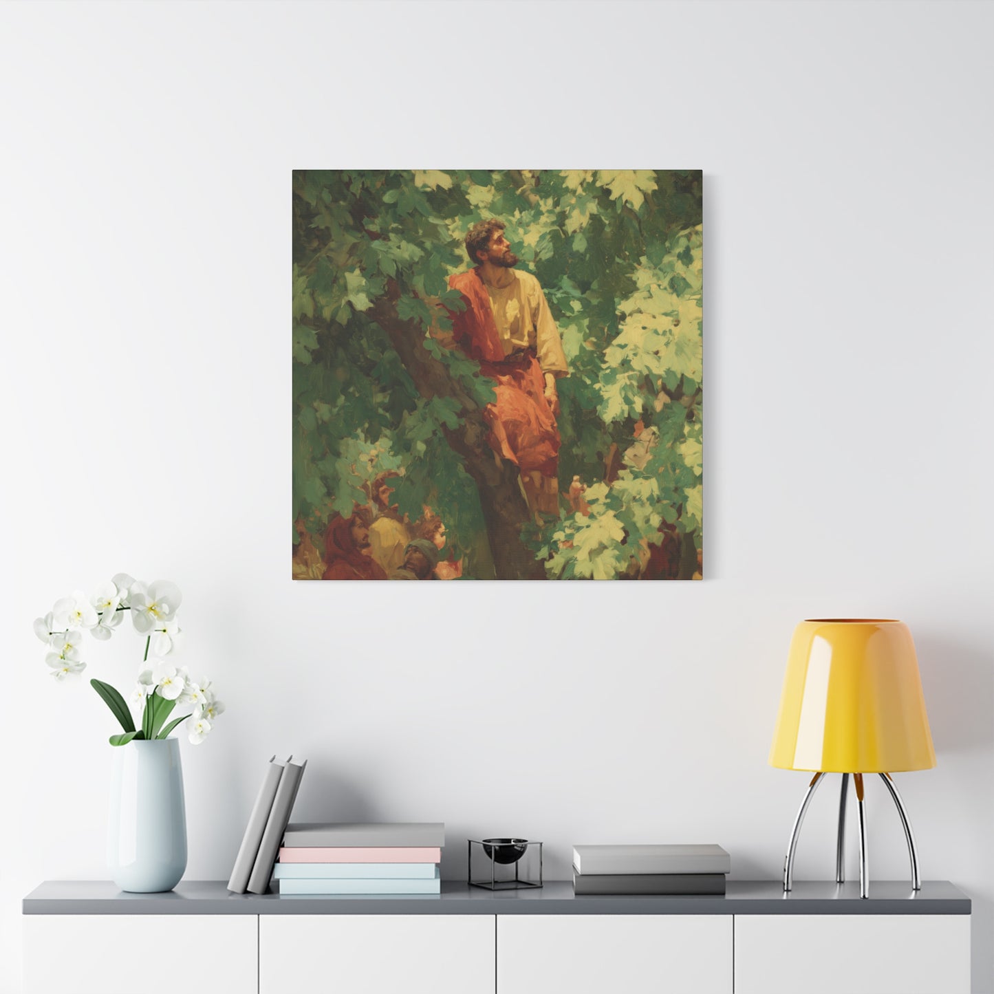 Zacchaeus - Gallery Wrapped Canvas - Print - Religious Art for your Home - Catholic Art Print
