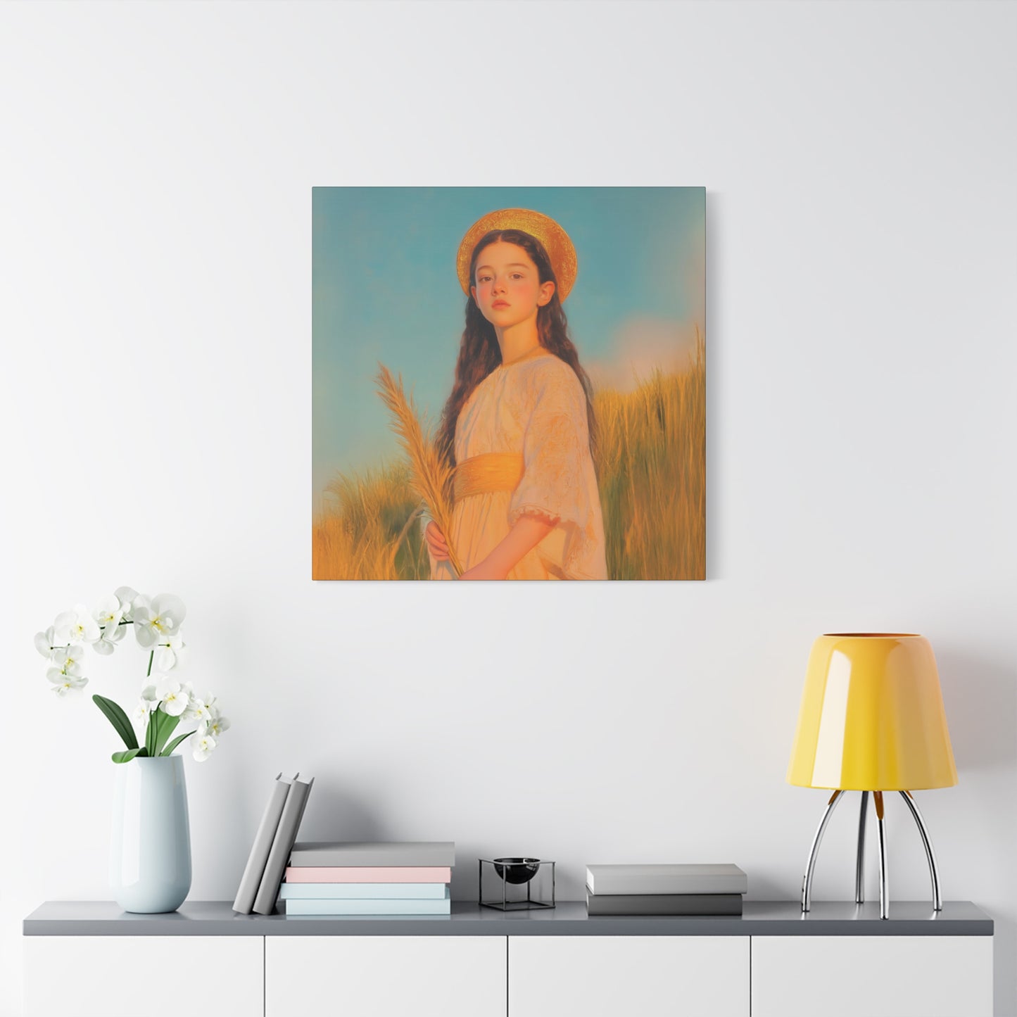Saint Faith - Multiple Sizes - Catholic Home art - Museum Wrapped Canvas - Sanctified Souls Print - Martyr Saint