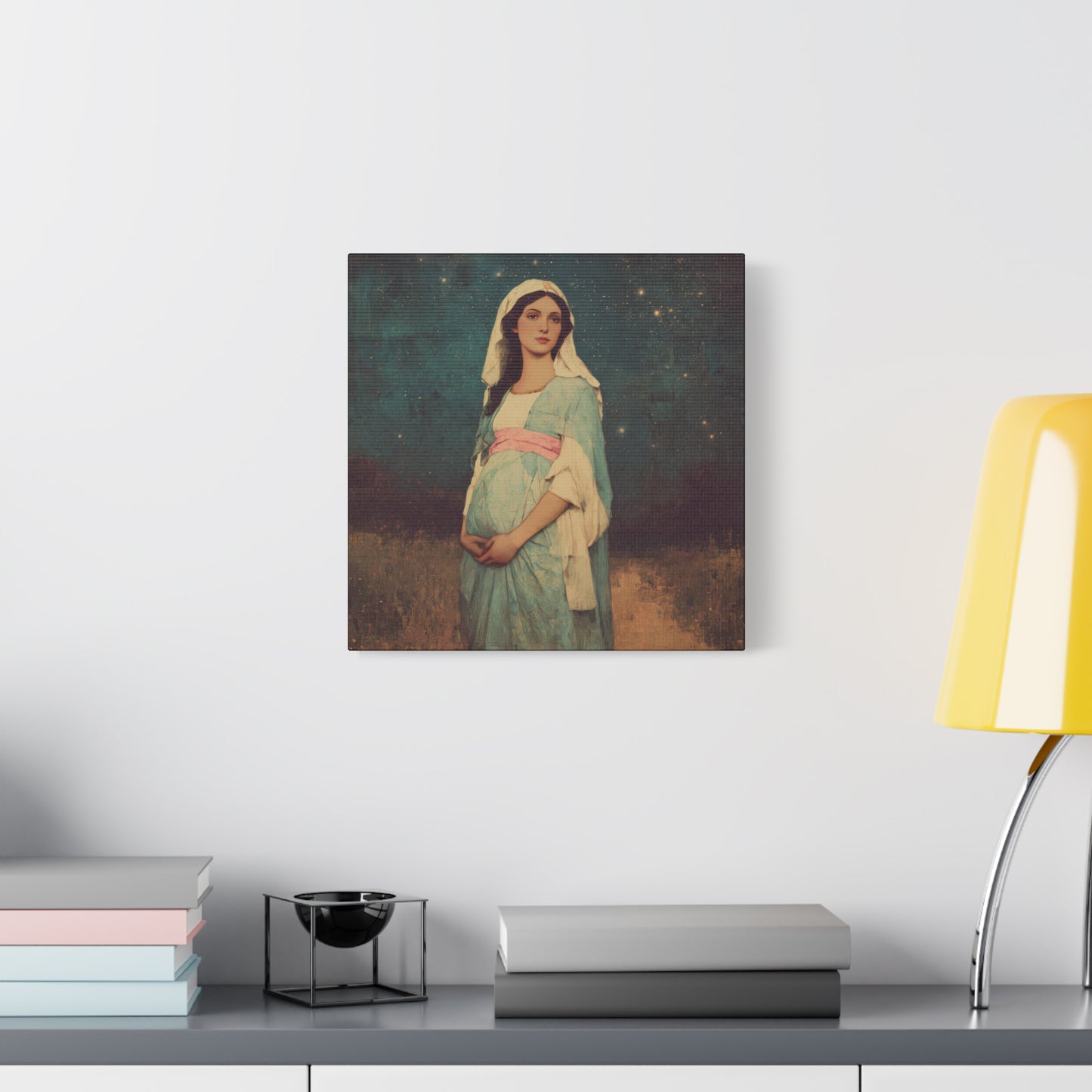 Our Lady of 'O' - Our Lady of Expectation - Mother Mary - Marian Art - Gallery Wrapped Canvas - Print - Catholic Art Print